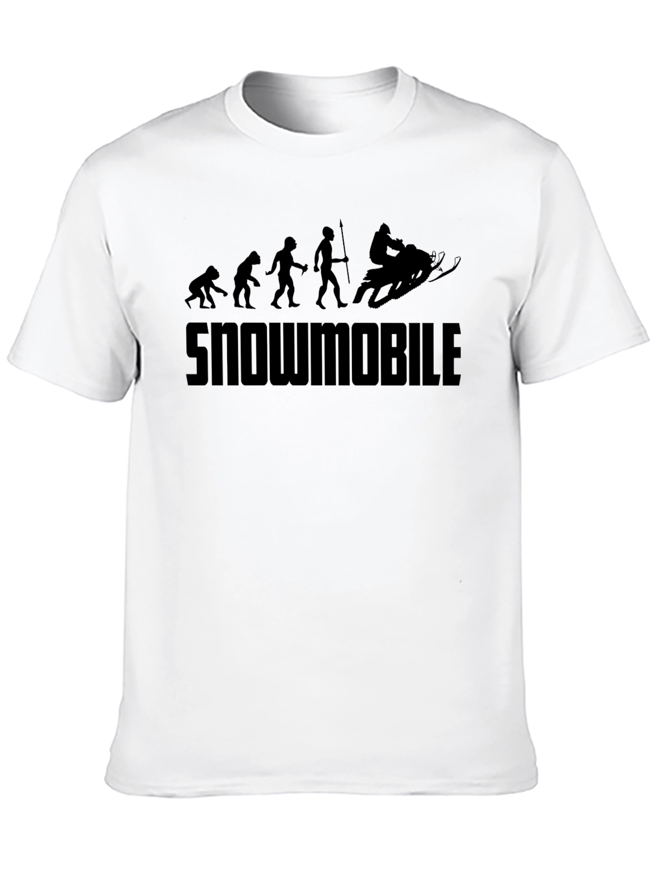 Snowmobile Evolution T-Shirt - Black Graphic Tee