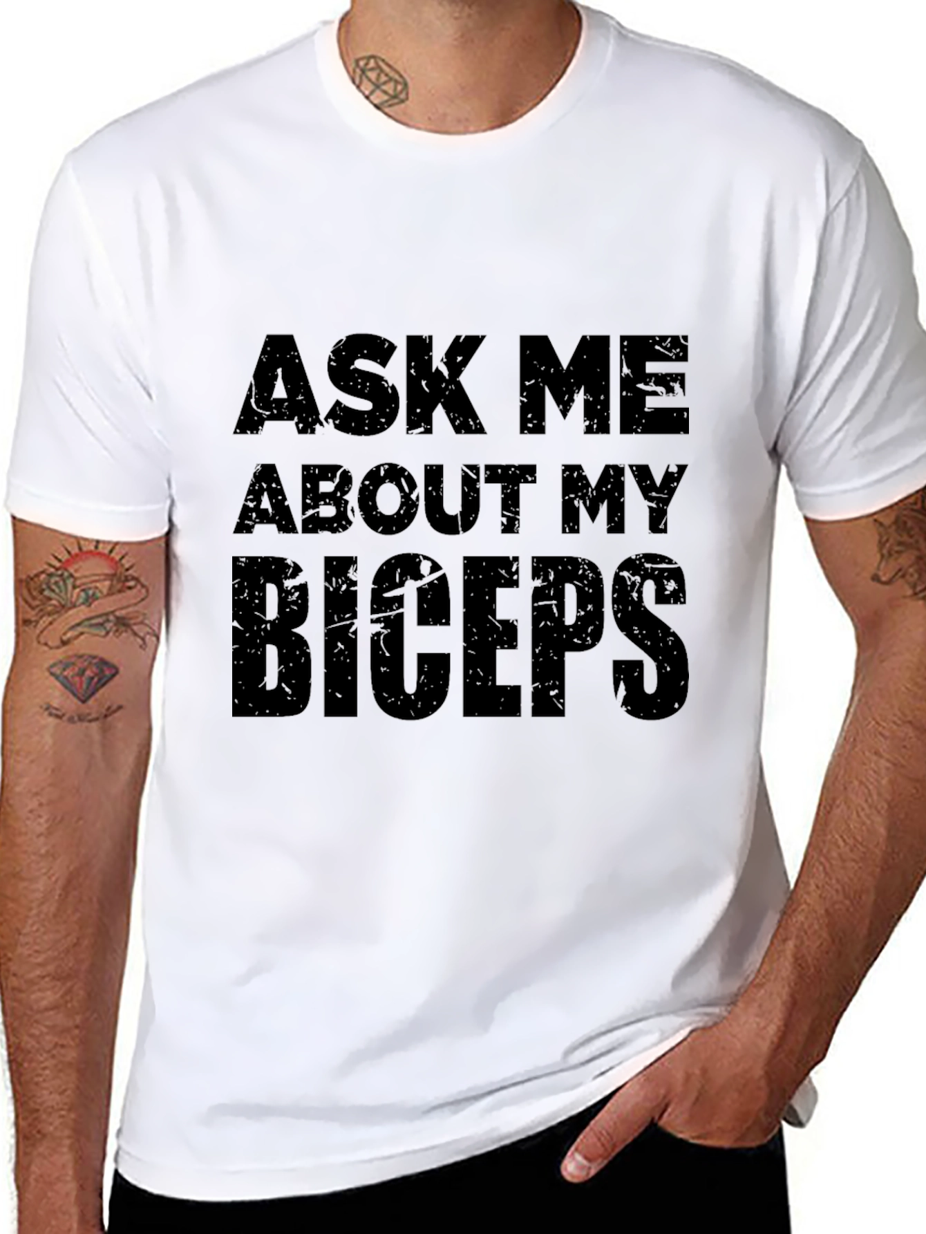 Ask Me About My Biceps Graphic Tee