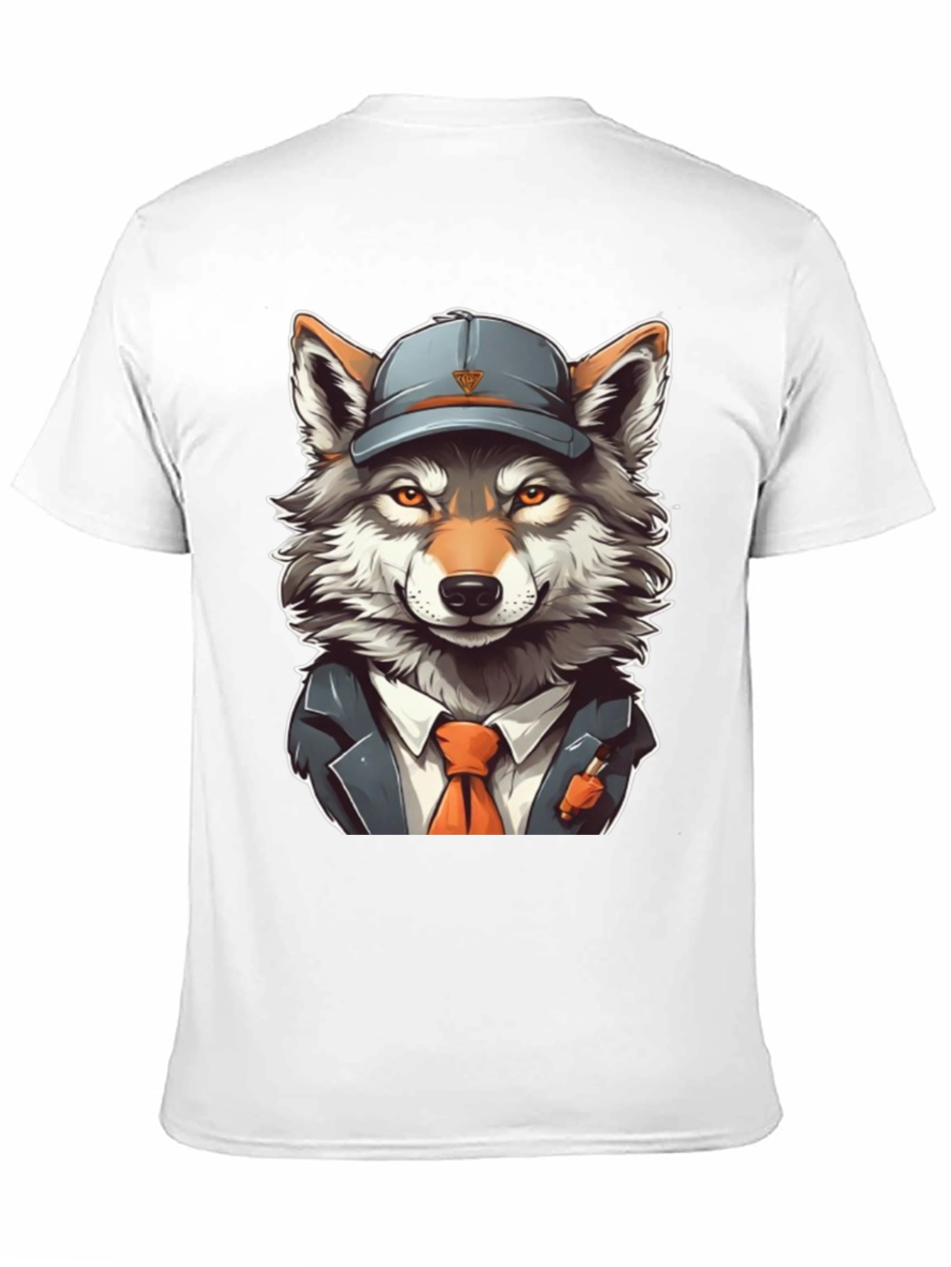 Wolf in Suit T-Shirt - Cartoon Style