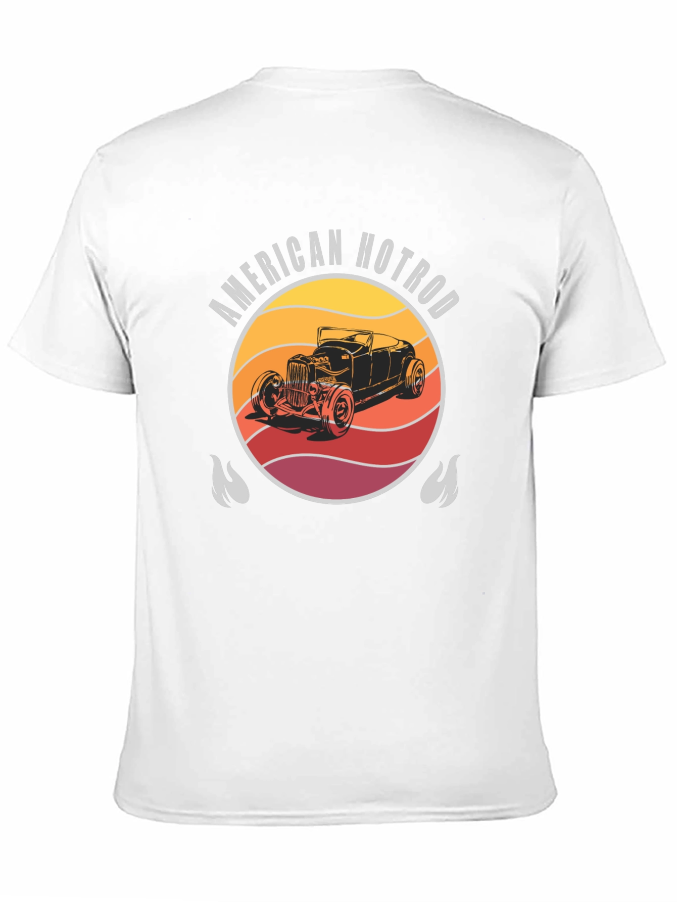 American Hotrod Car Graphic Black T-Shirt