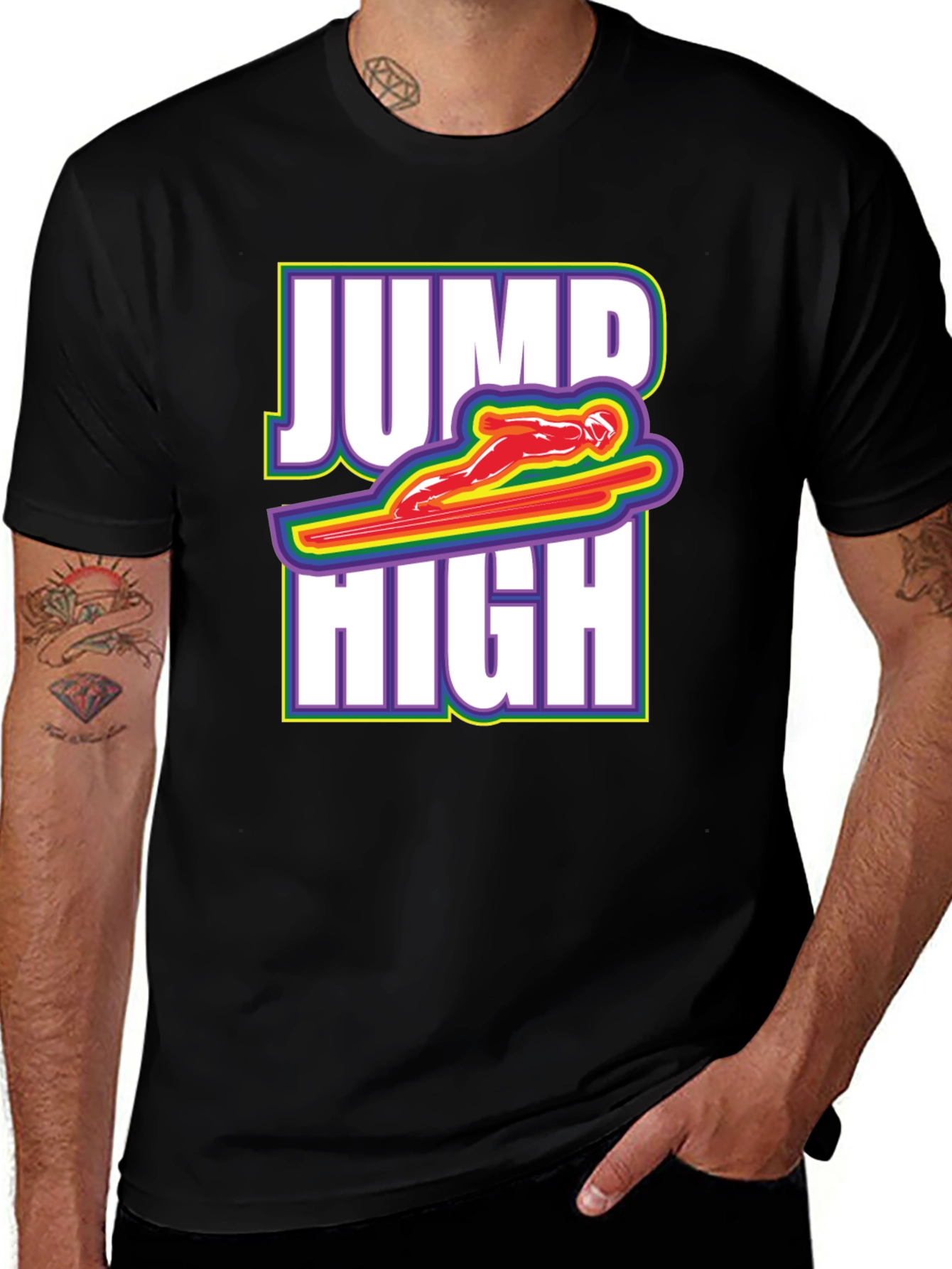 Jump High Graphic Tee - Black