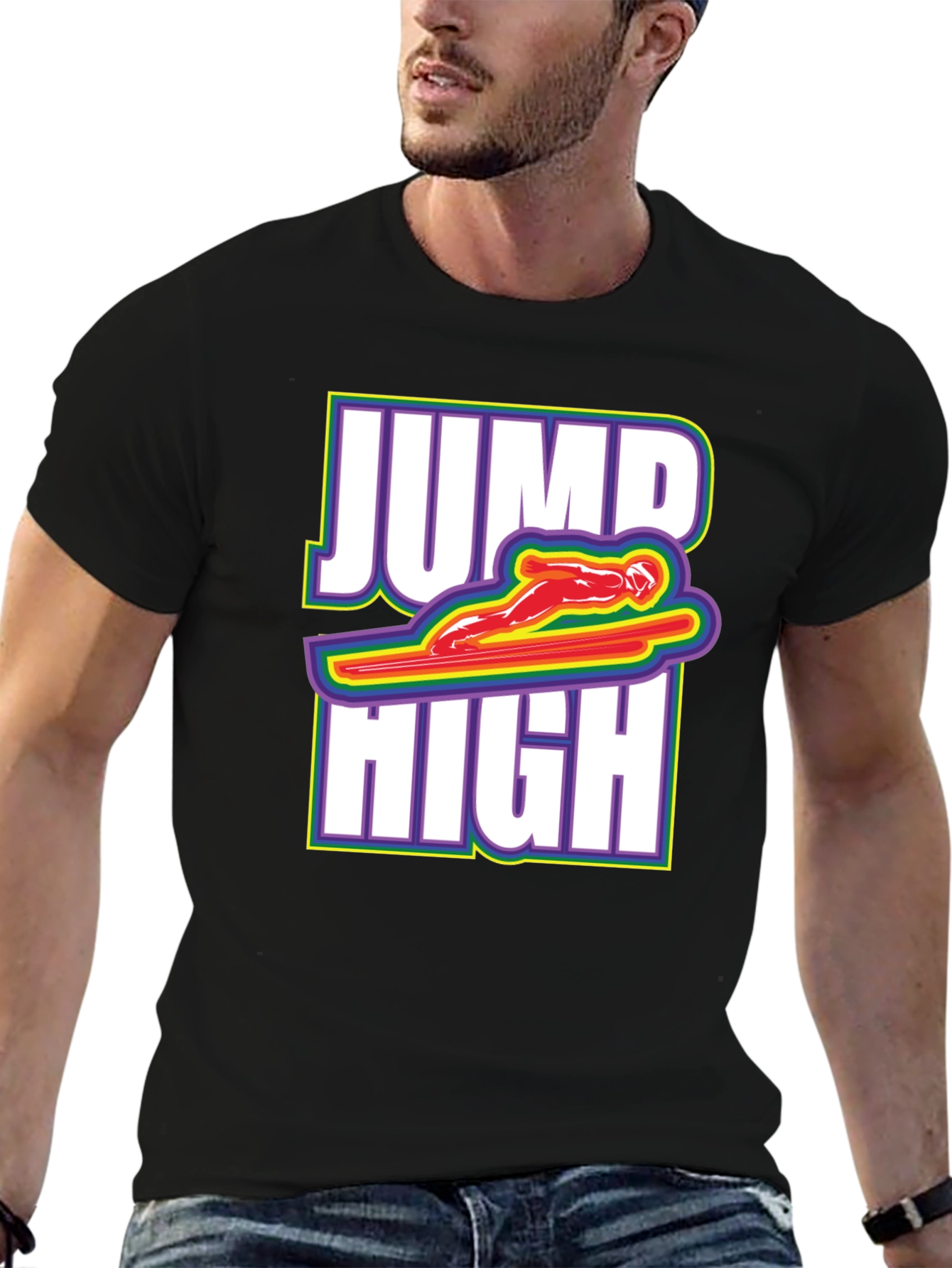 Jump High Graphic Tee - Black