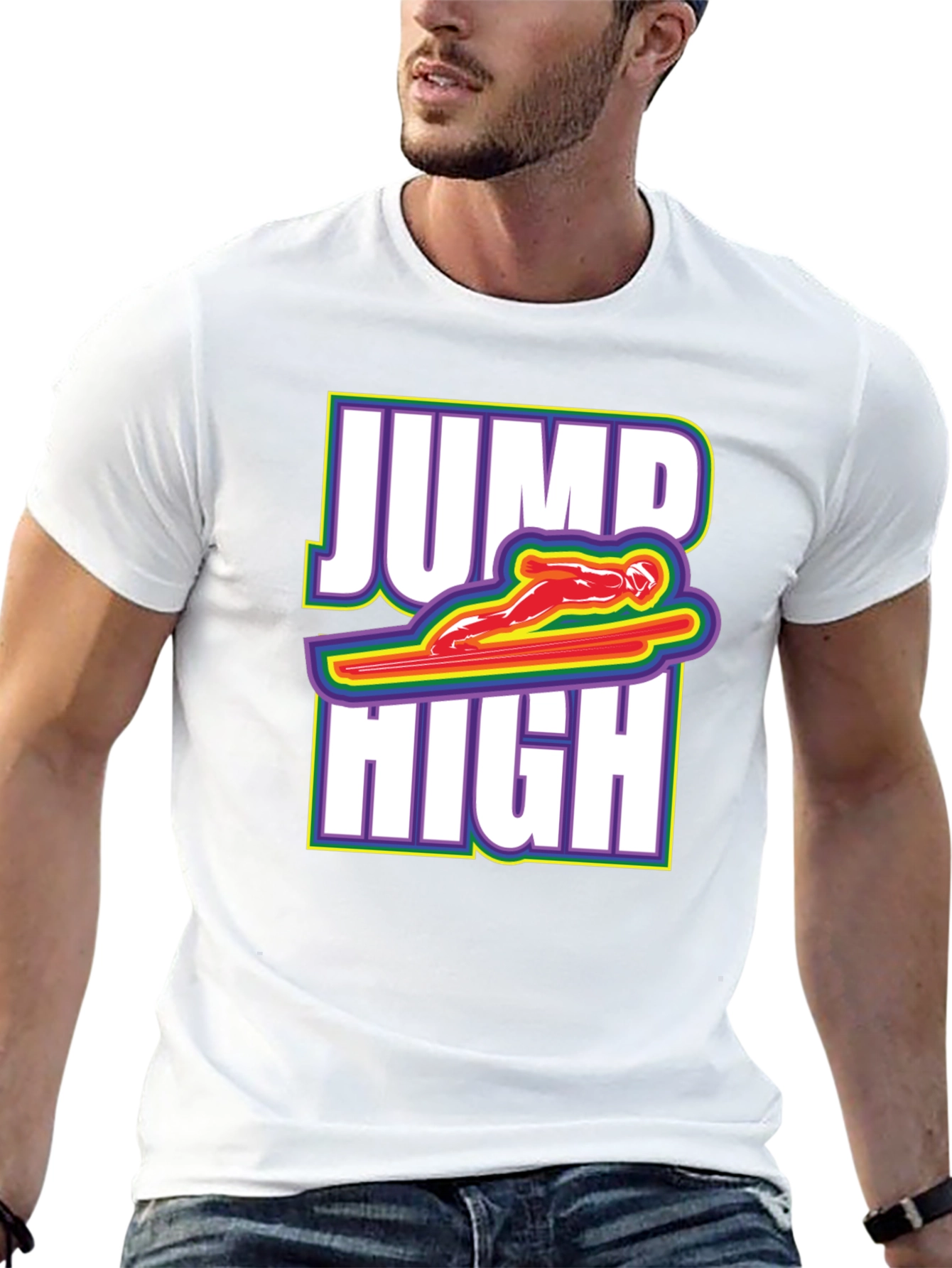 Jump High Graphic Tee - Black