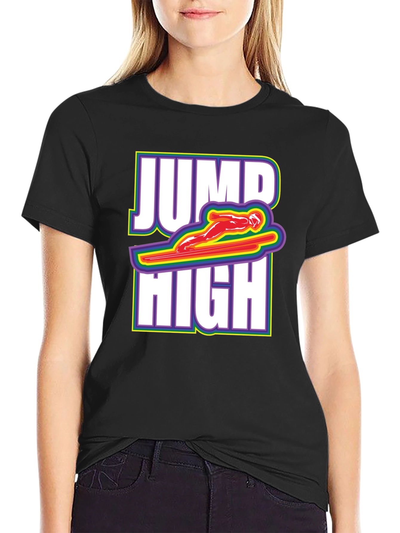 Jump High Graphic Tee - Black
