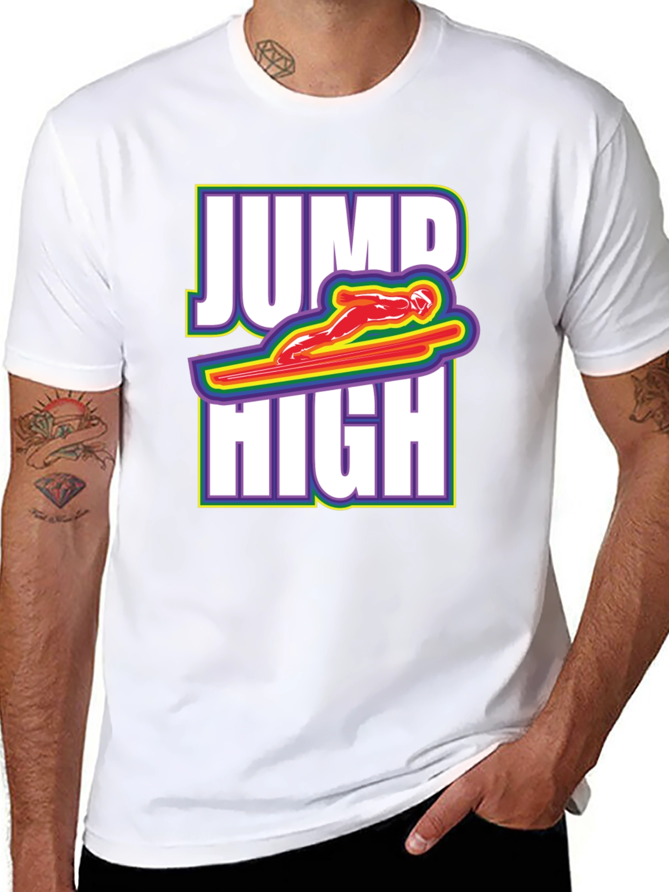 Jump High Graphic Tee - Black