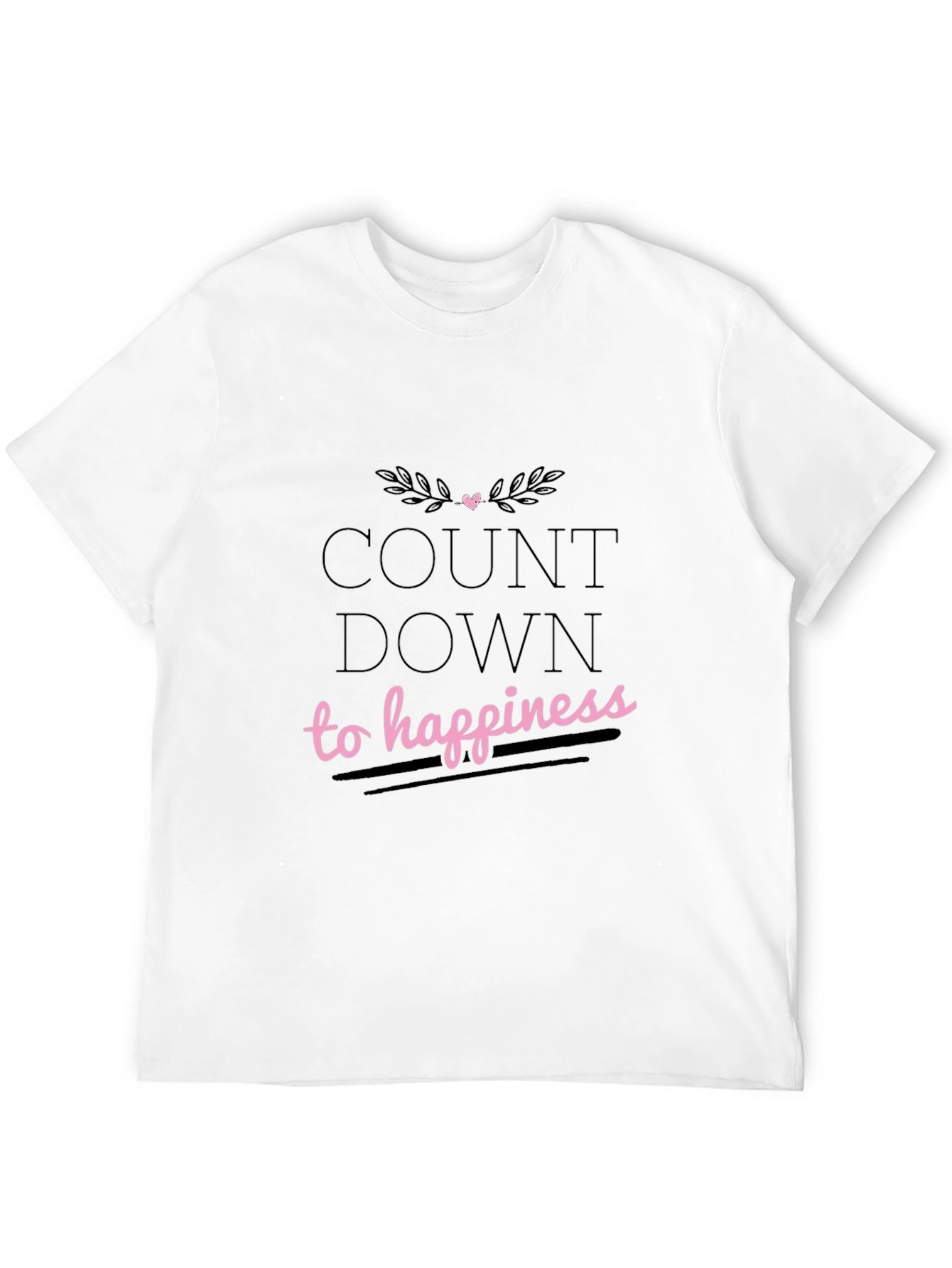 Countdown to Happiness Graphic Tee - Black Casual Shirt