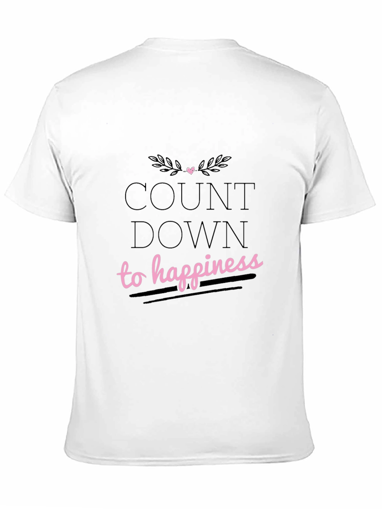Countdown to Happiness Graphic Tee - Black Casual Shirt