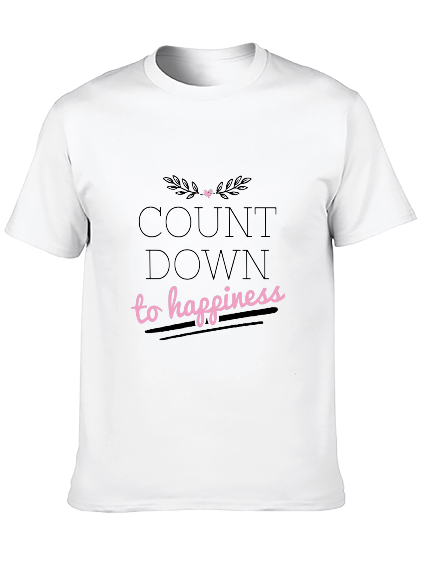 Countdown to Happiness Graphic Tee - Black Casual Shirt