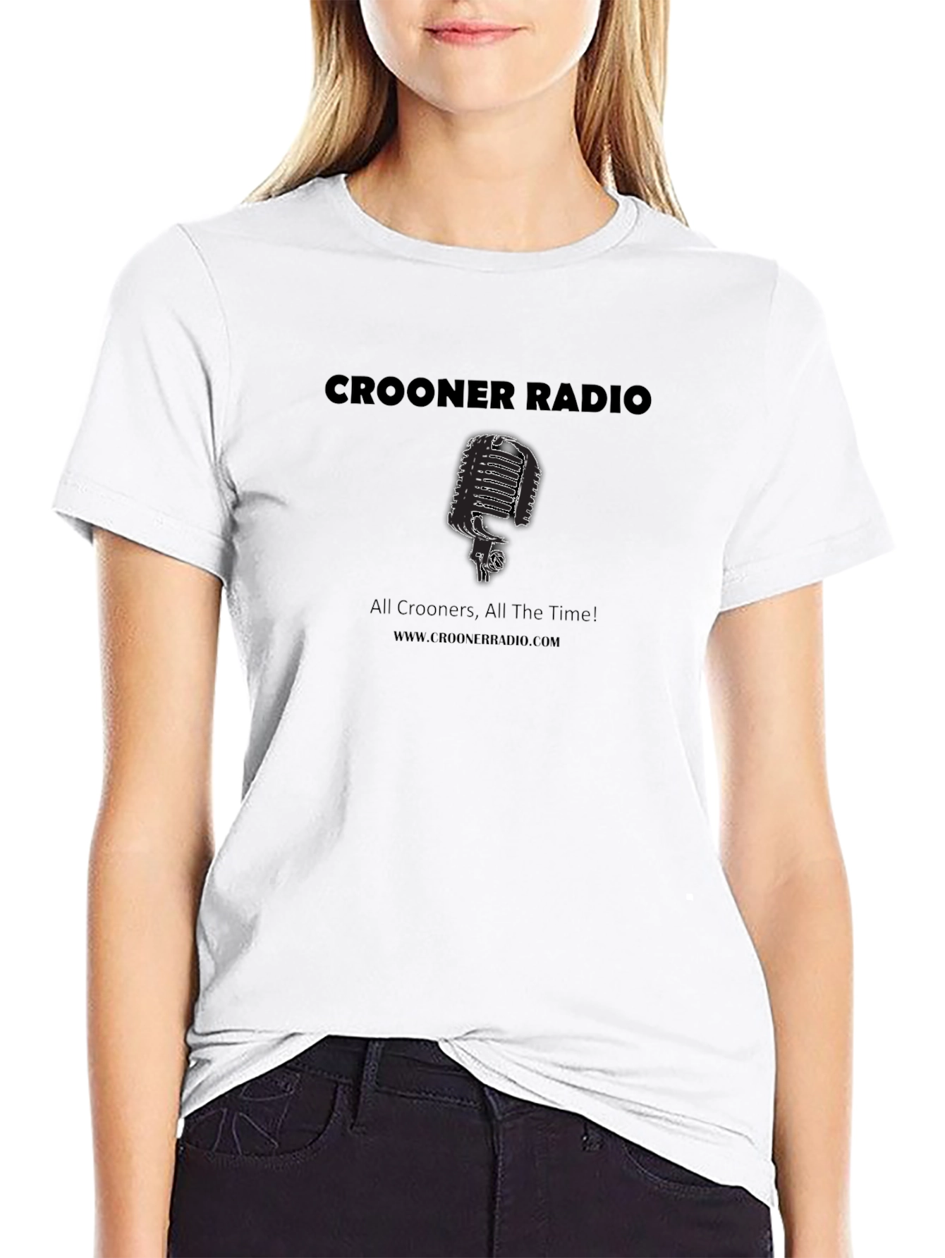 Crooner Radio Microphone Graphic T-Shirt