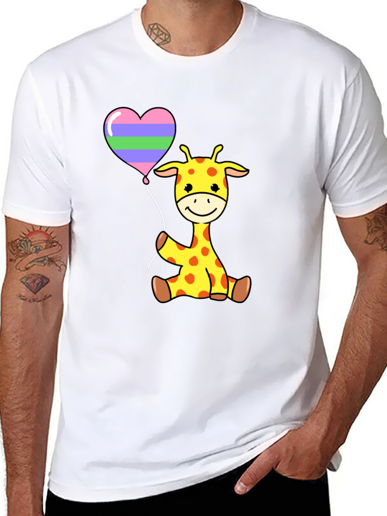 Cute Giraffe with Balloon T-Shirt