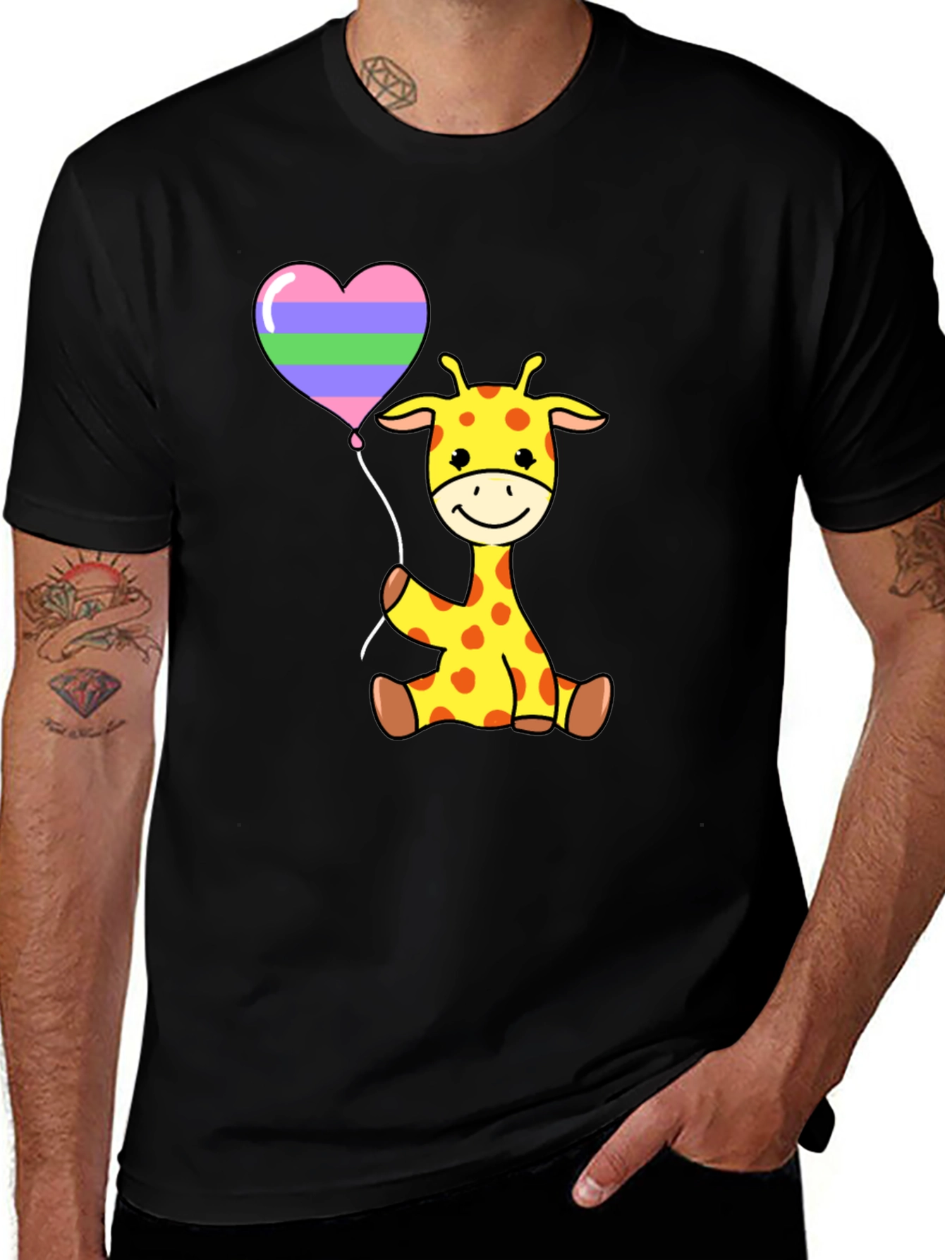 Cute Giraffe with Balloon T-Shirt