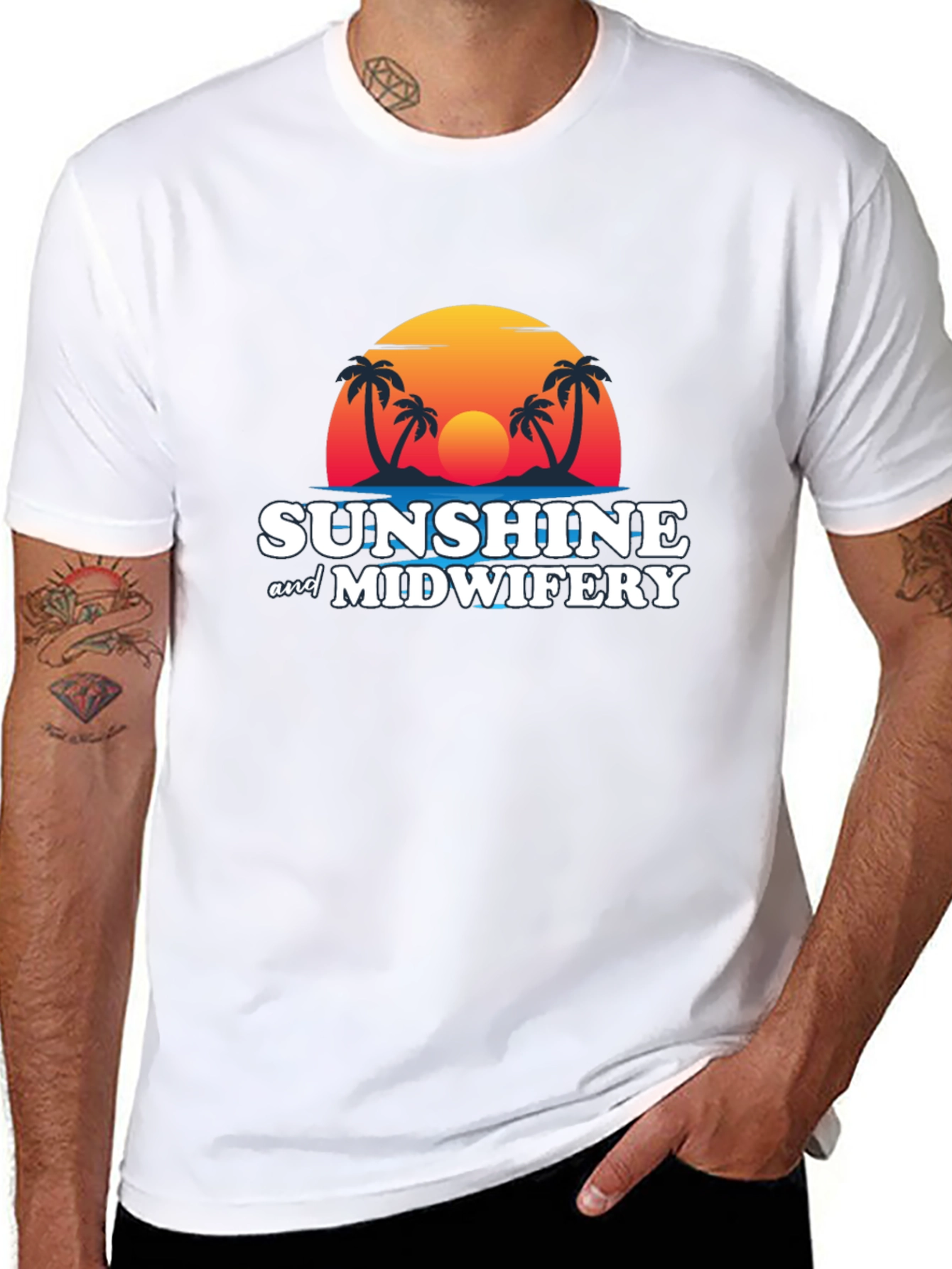 Sunshine & Midwifery T-Shirt - Tropical Graphic Tee