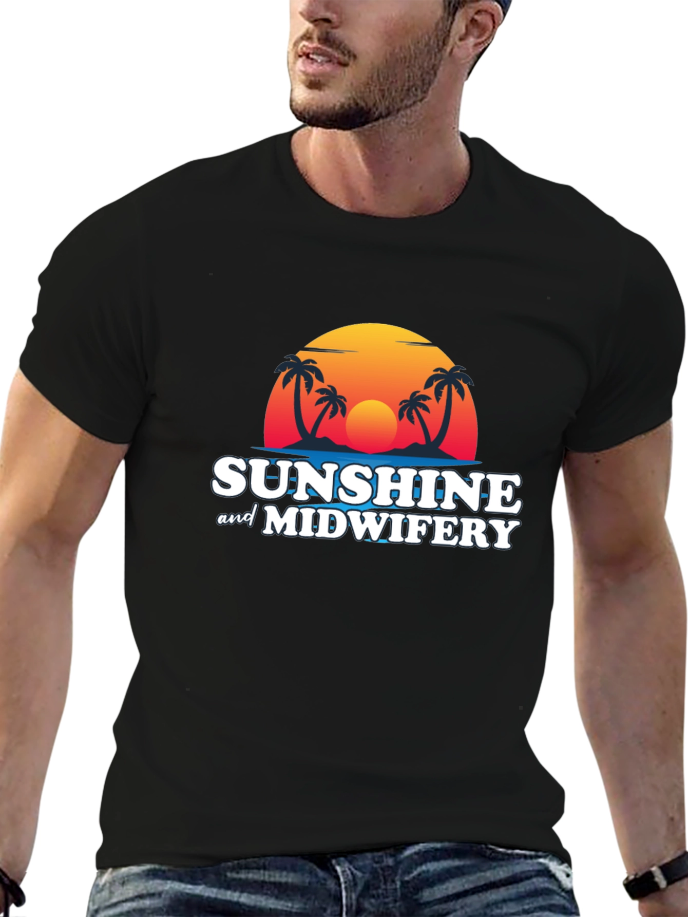Sunshine & Midwifery T-Shirt - Tropical Graphic Tee