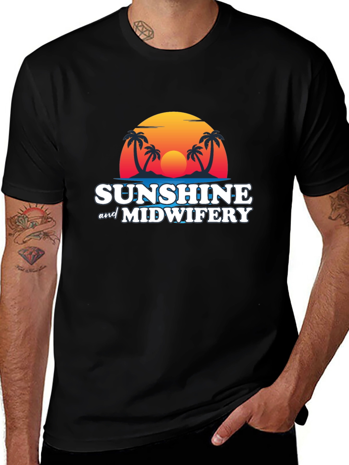 Sunshine & Midwifery T-Shirt - Tropical Graphic Tee