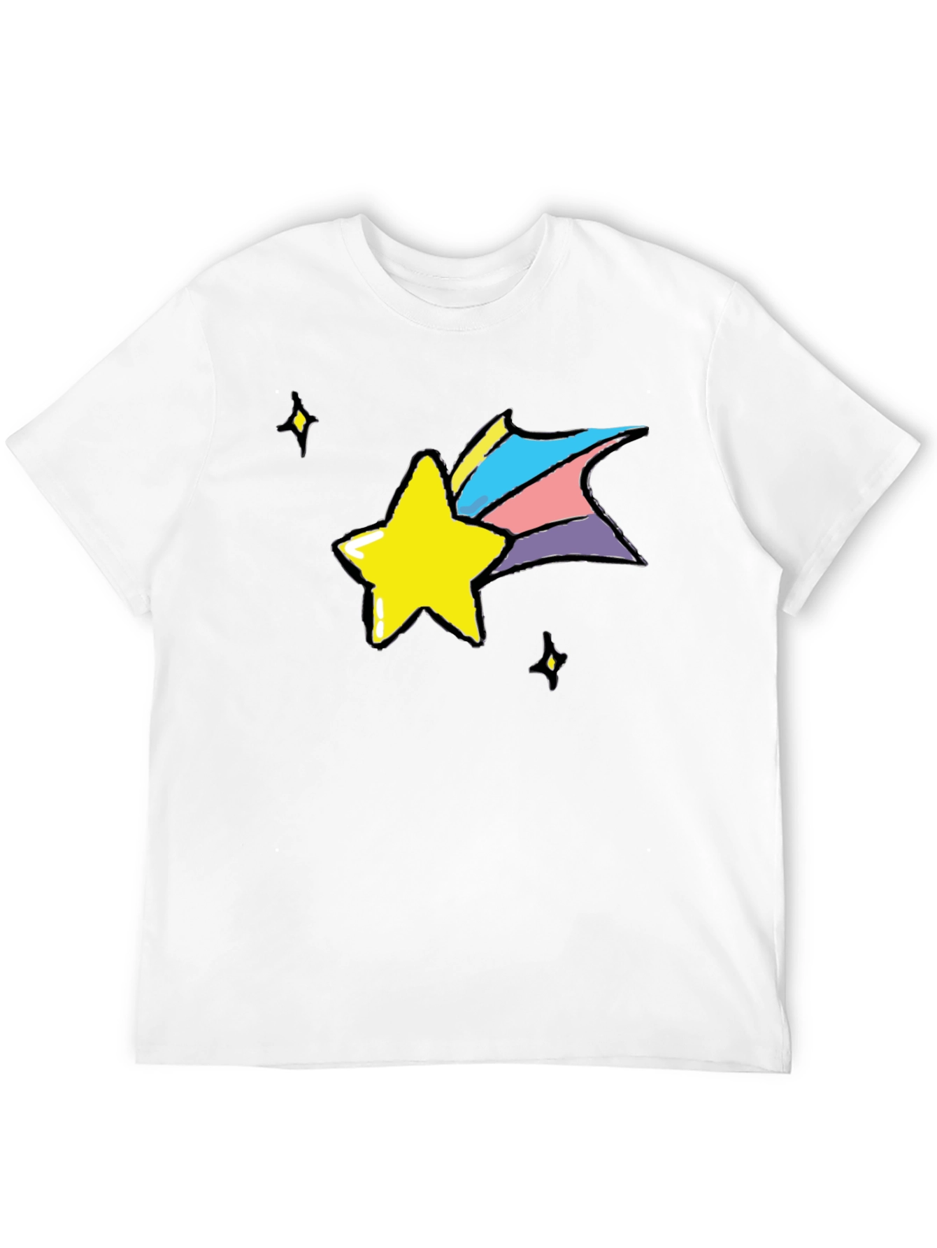 Shooting Star Graphic Black T-Shirt