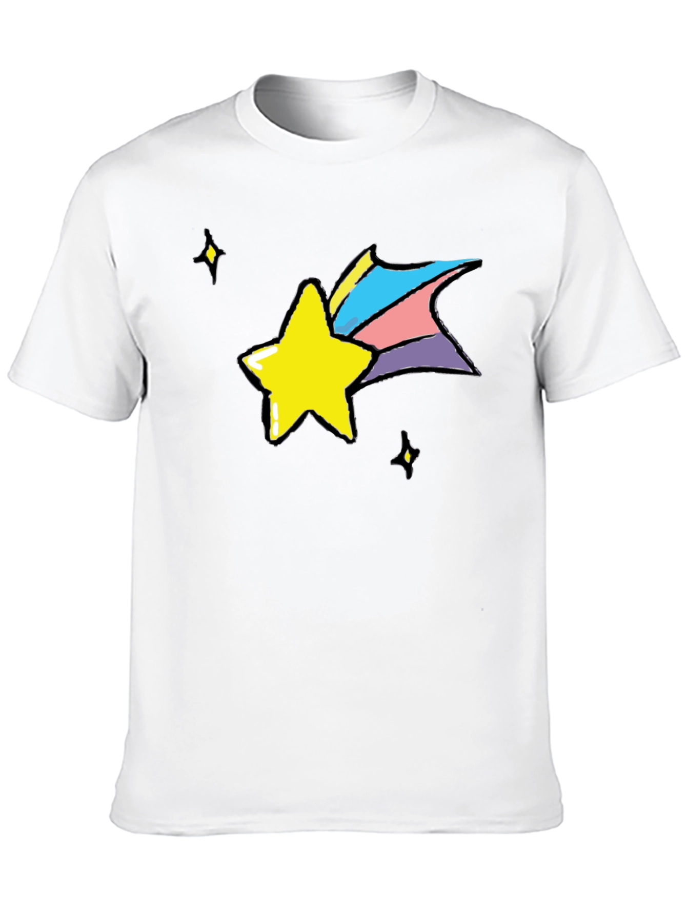 Shooting Star Graphic Black T-Shirt