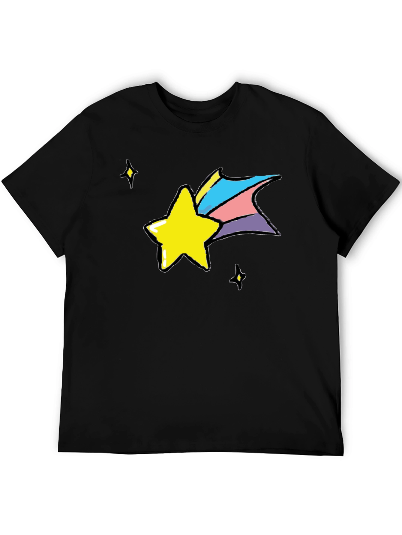 Shooting Star Graphic Black T-Shirt