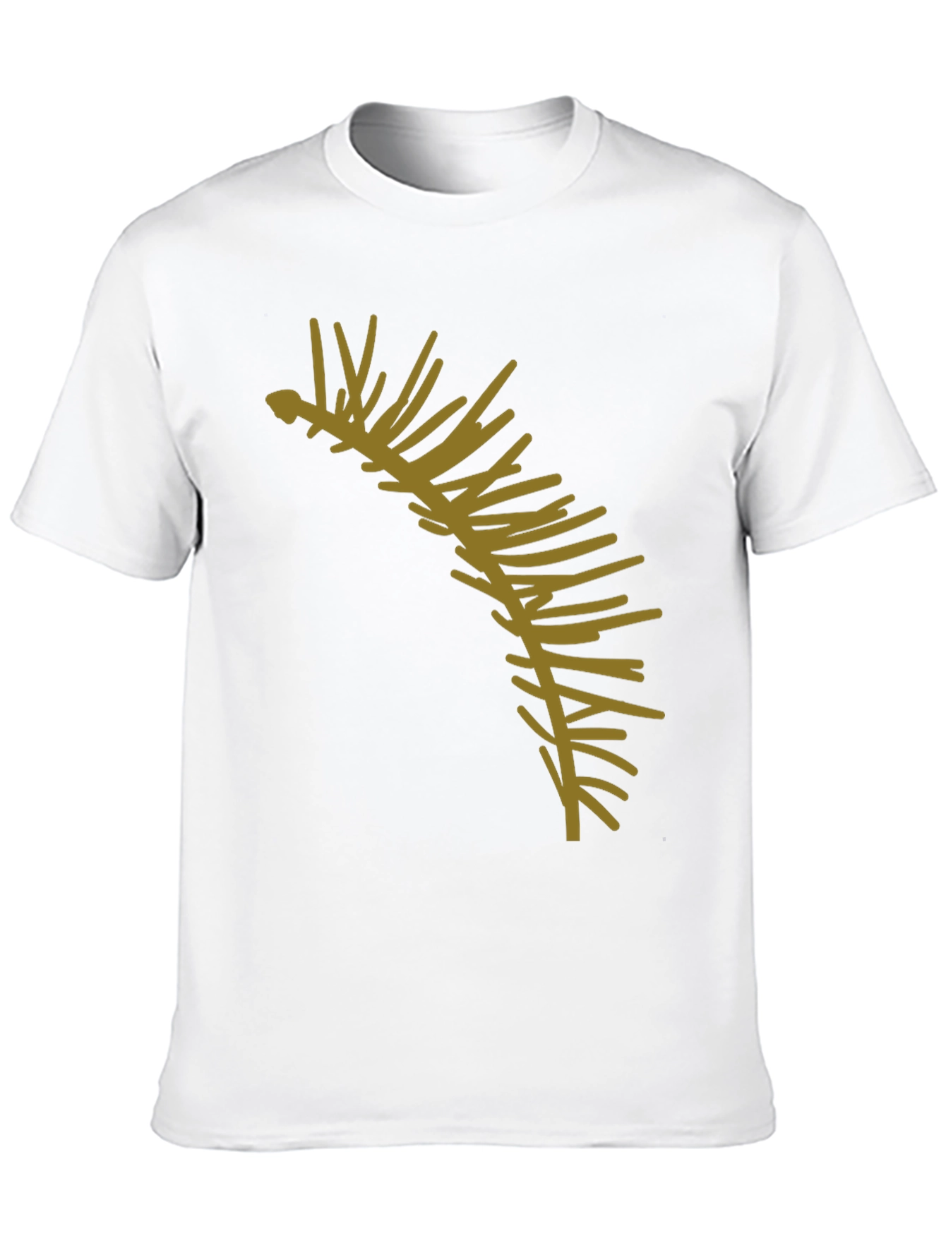 Stylish Black T-Shirt with Abstract Branch Graphic