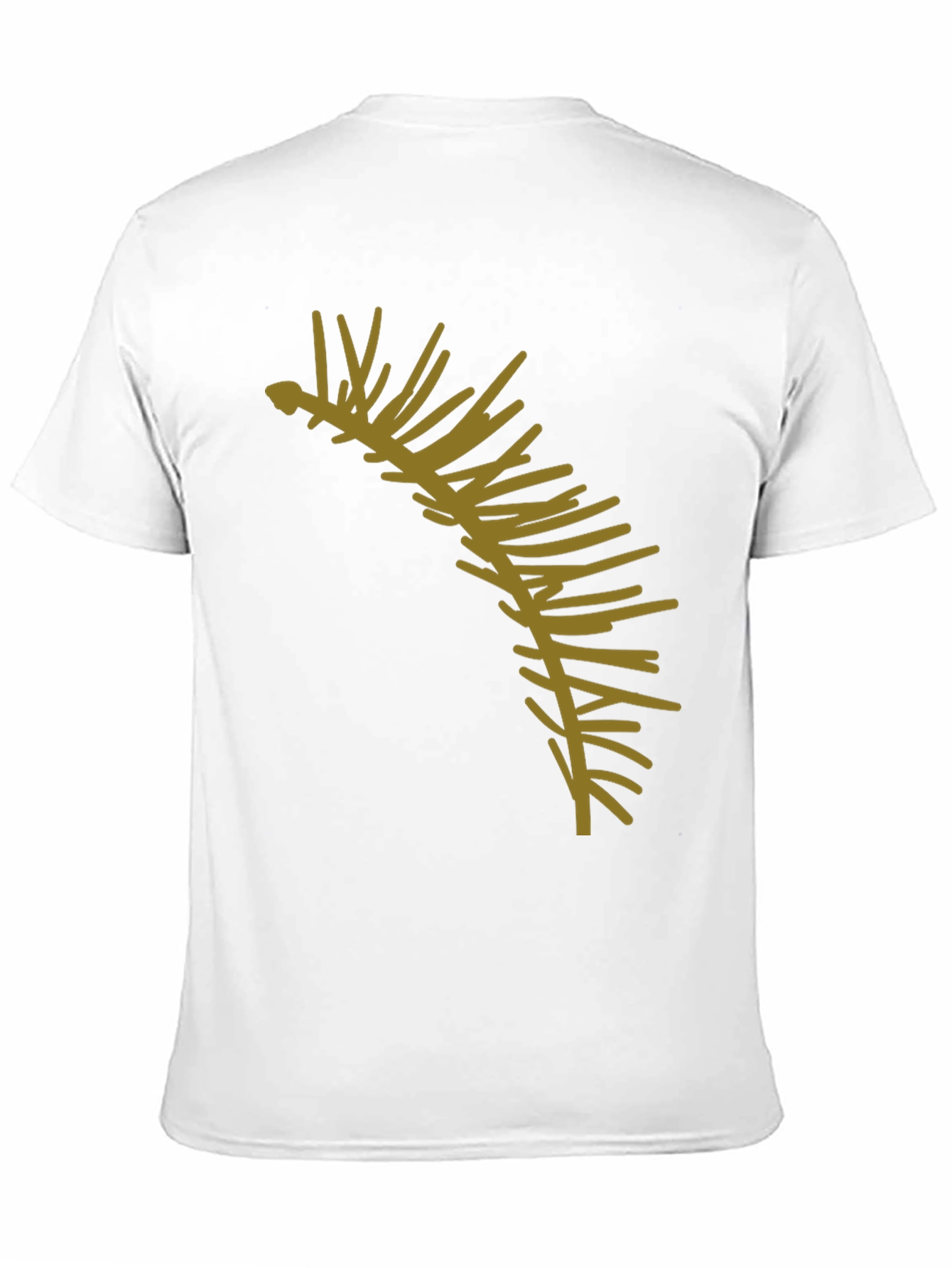 Stylish Black T-Shirt with Abstract Branch Graphic