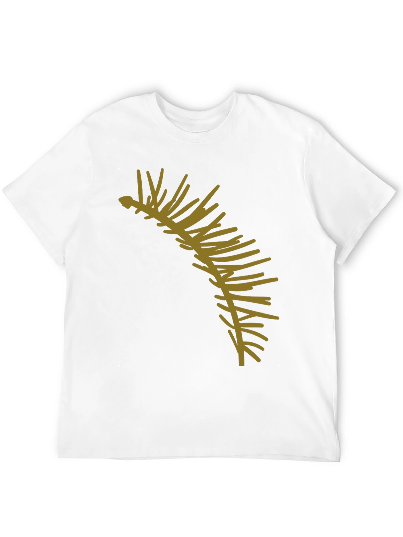 Stylish Black T-Shirt with Abstract Branch Graphic
