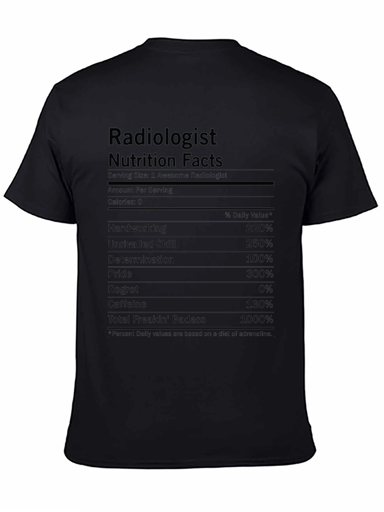 Radiologist Nutrition Facts T-Shirt