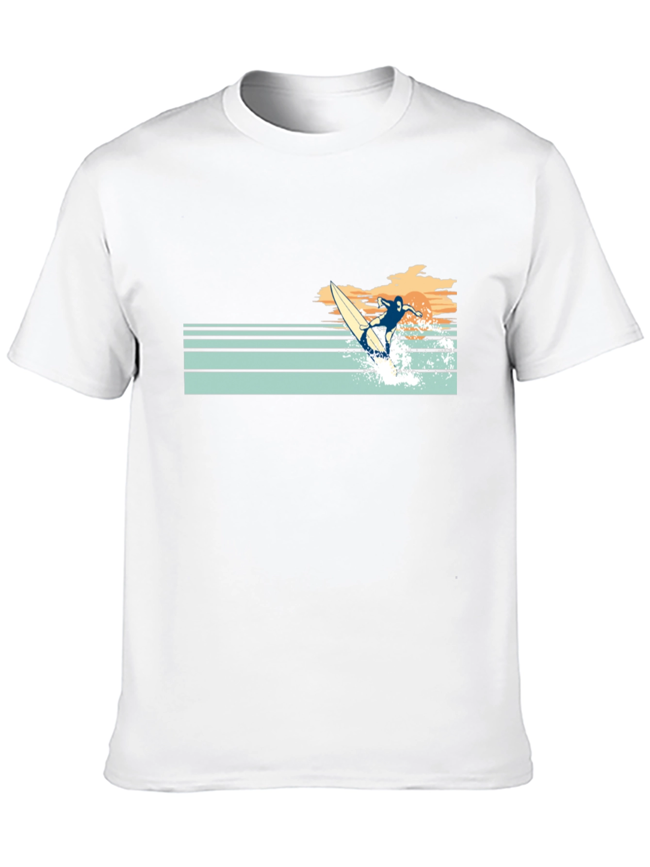 Retro Surfer Graphic Tee - Black