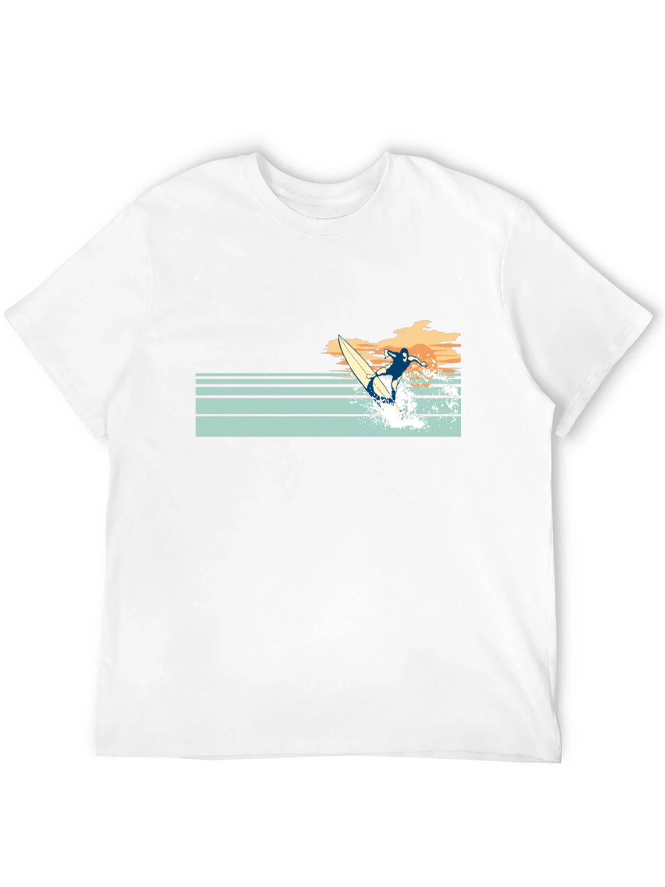 Retro Surfer Graphic Tee - Black