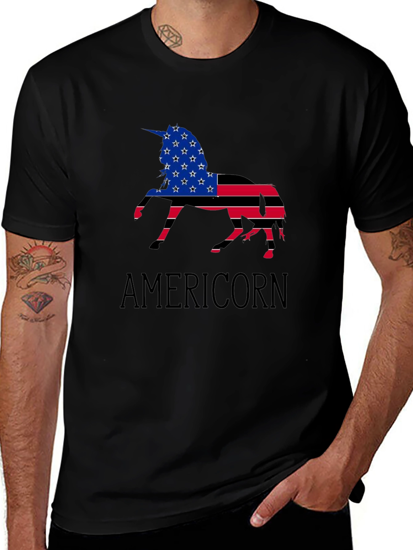 Americorn USA Flag Graphic Tee
