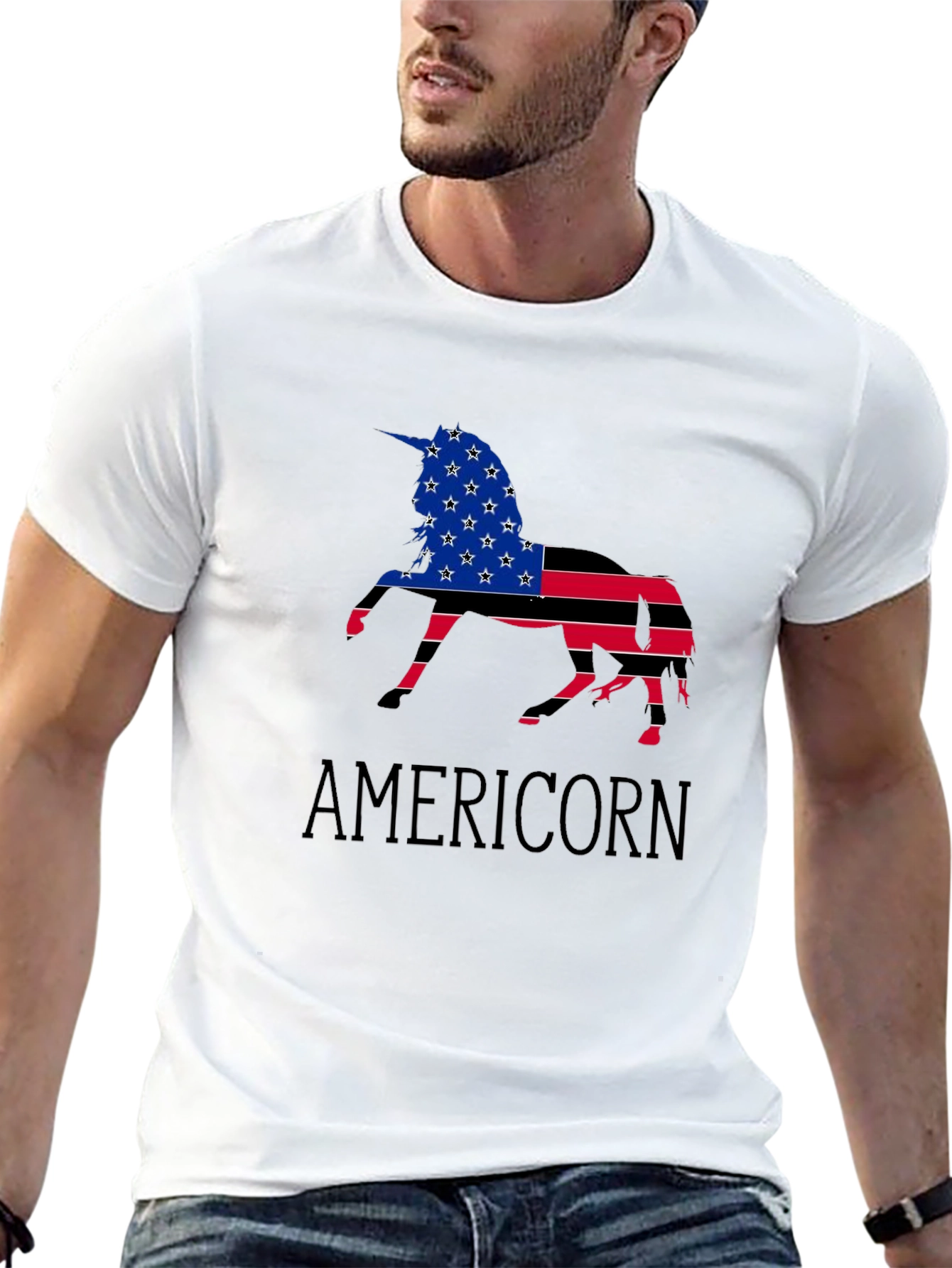Americorn USA Flag Graphic Tee