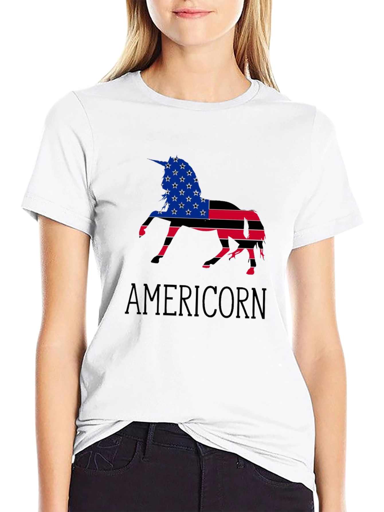 Americorn USA Flag Graphic Tee