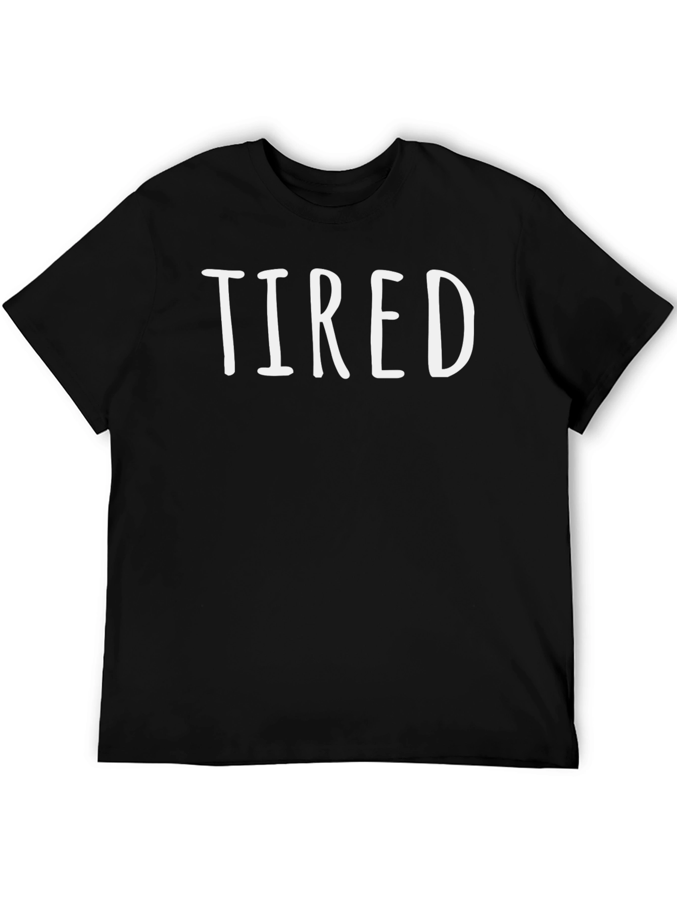 Tired Graphic Tee - Comfy Black T-Shirt