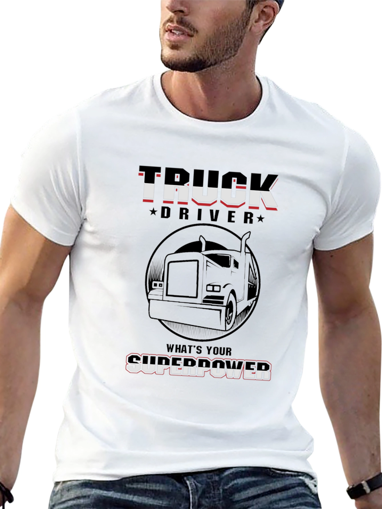 Truck Driver Superpower Graphic Tee