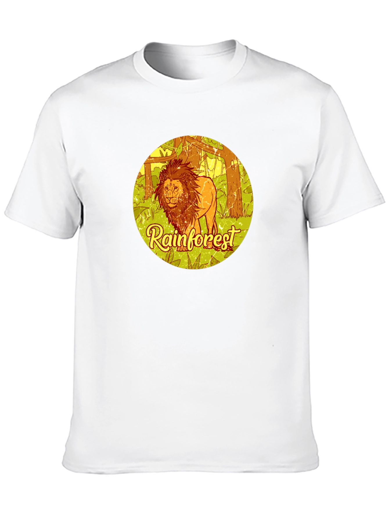 Rainforest Lion Graphic Tee - Eco-Friendly Style