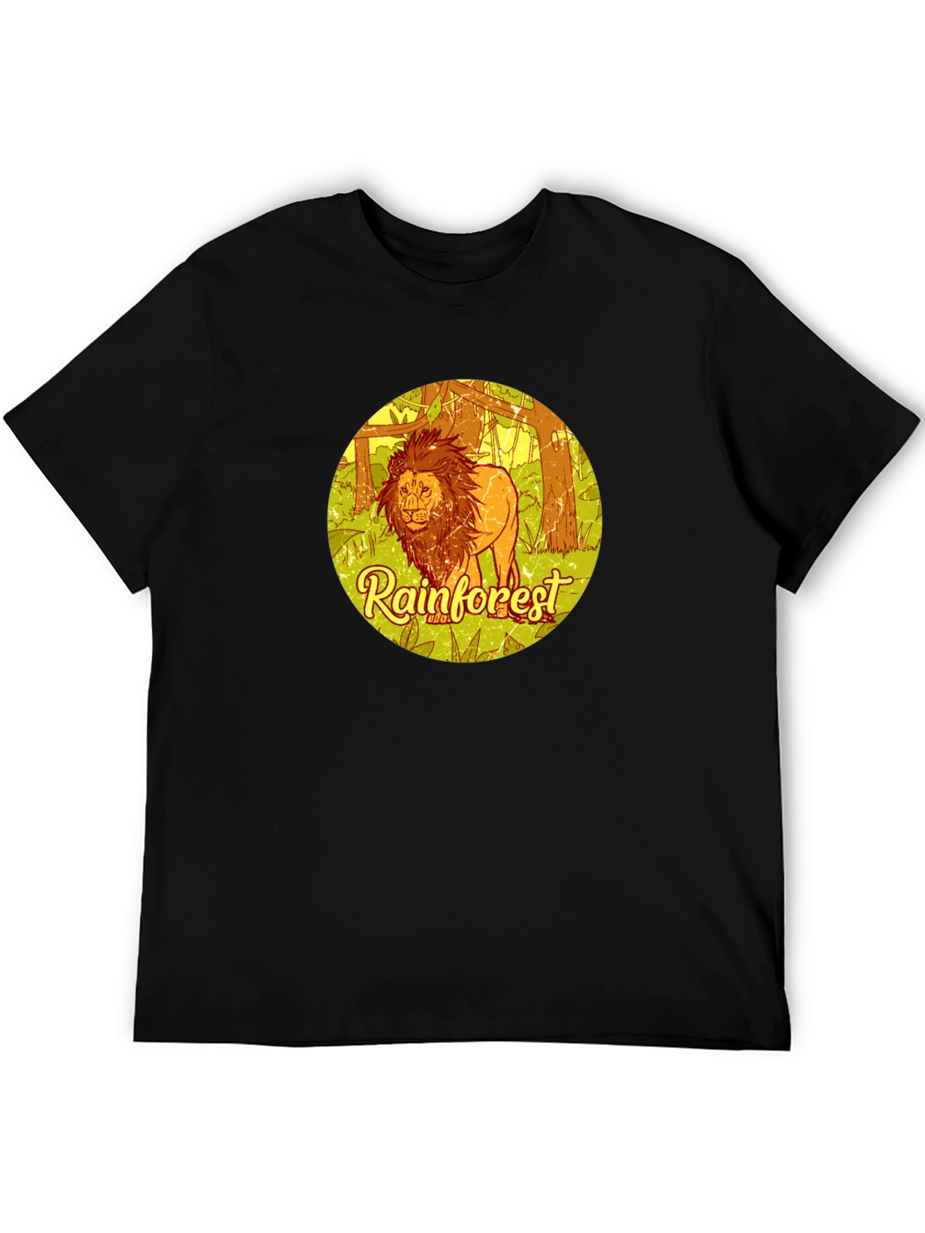 Rainforest Lion Graphic Tee - Eco-Friendly Style