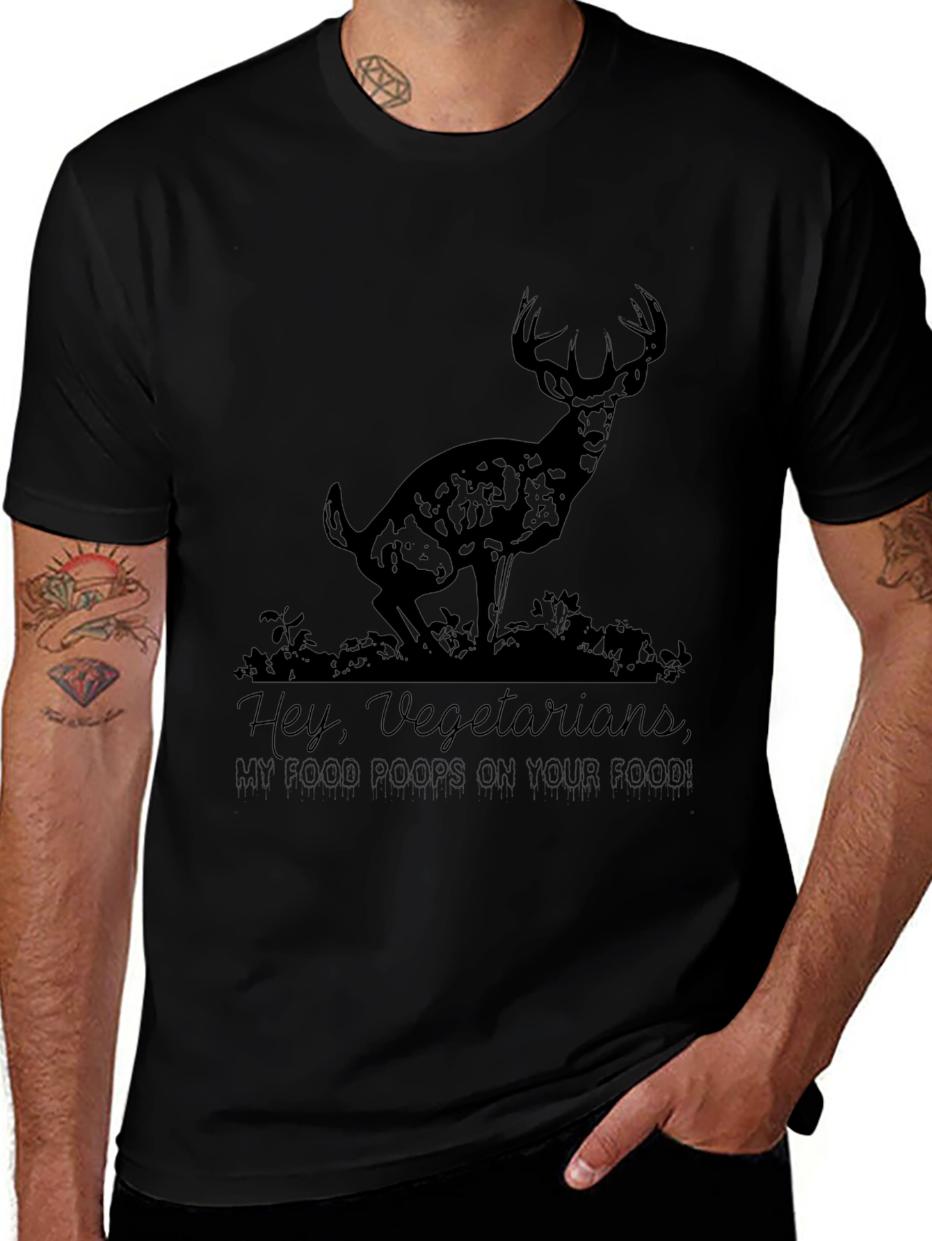 Humorous Vegetarian Deer T-Shirt
