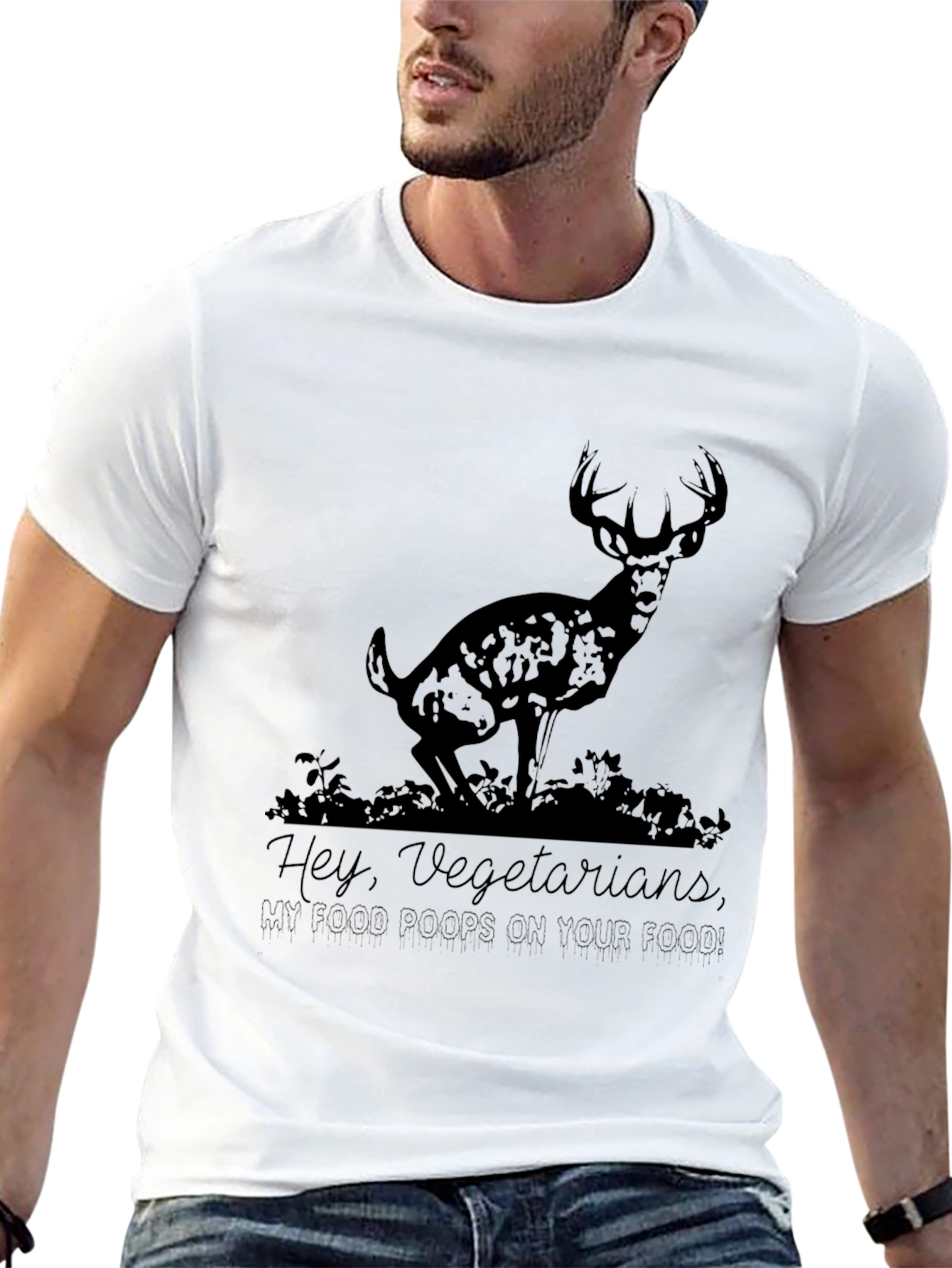 Humorous Vegetarian Deer T-Shirt