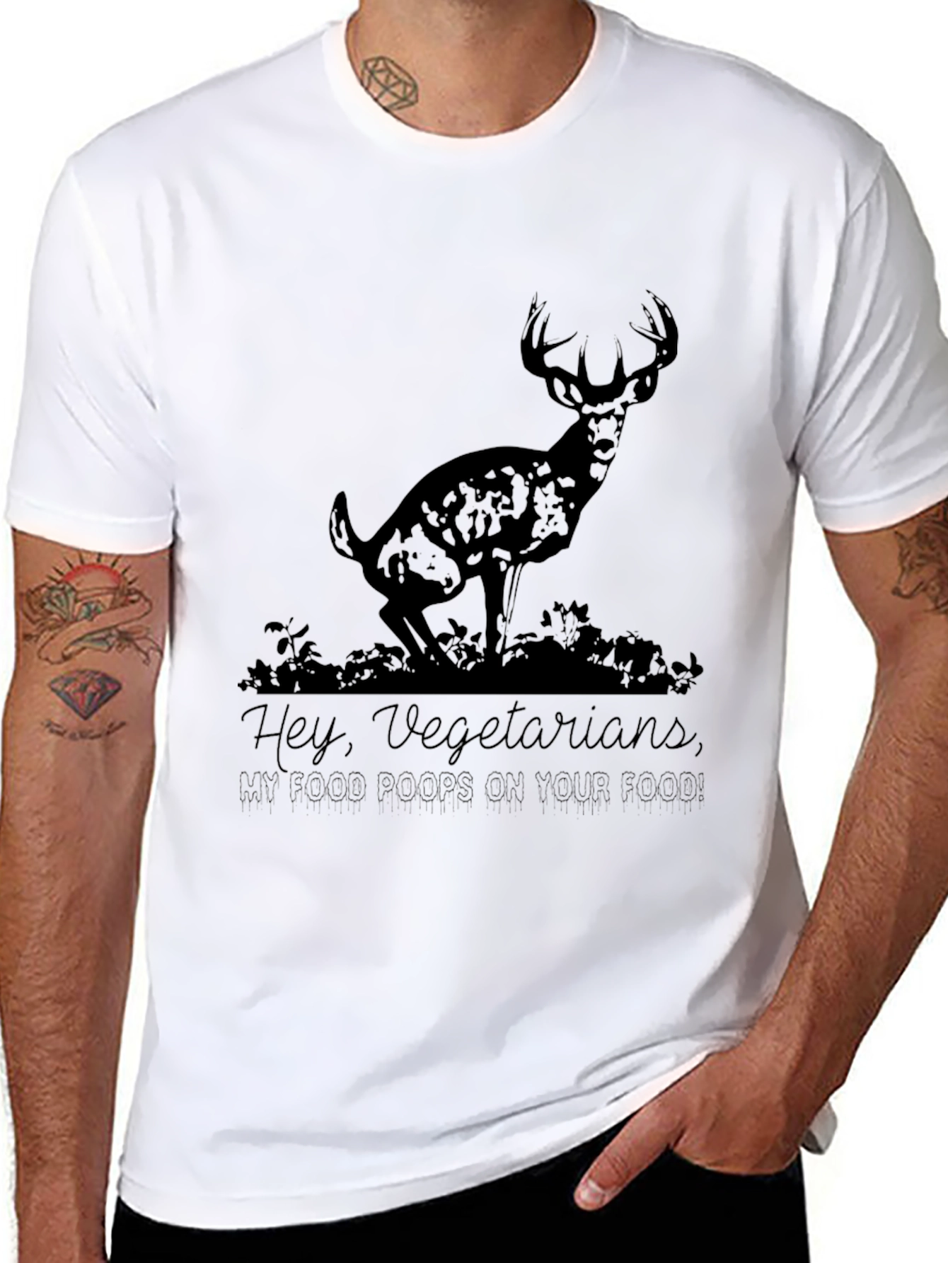 Humorous Vegetarian Deer T-Shirt