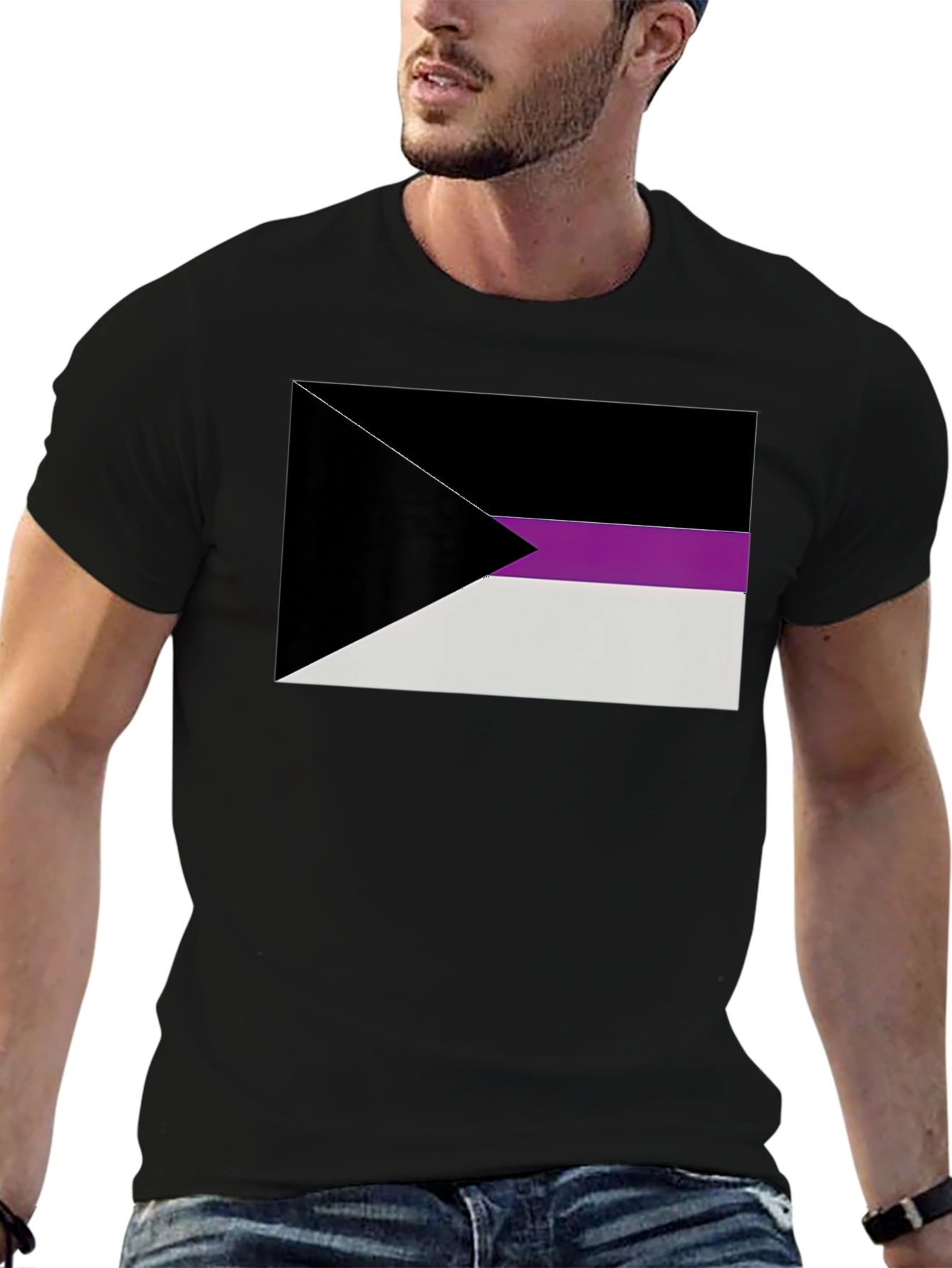 Demisexual Pride Flag T-Shirt - Black
