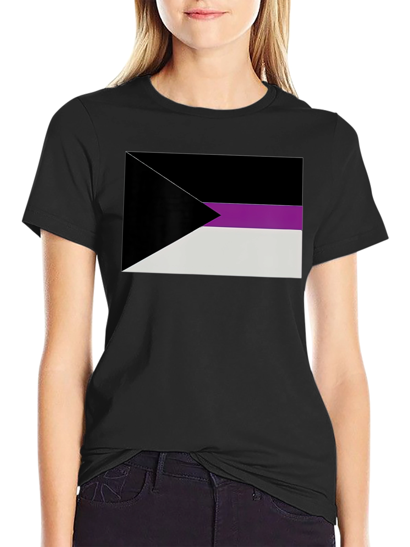 Demisexual Pride Flag T-Shirt - Black