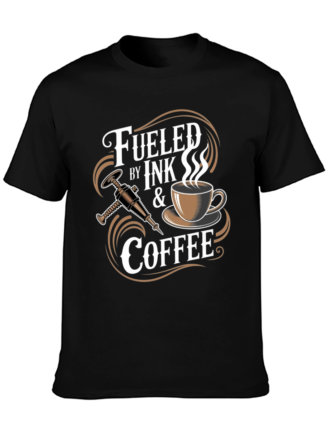 Fueled by Ink and Coffee Graphic T-Shirt