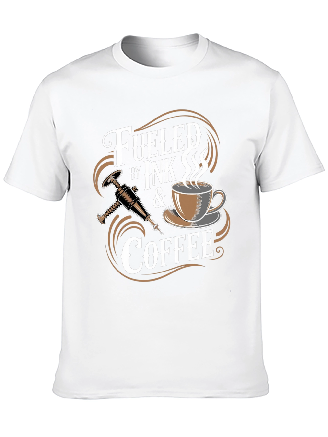 Fueled by Ink and Coffee Graphic T-Shirt