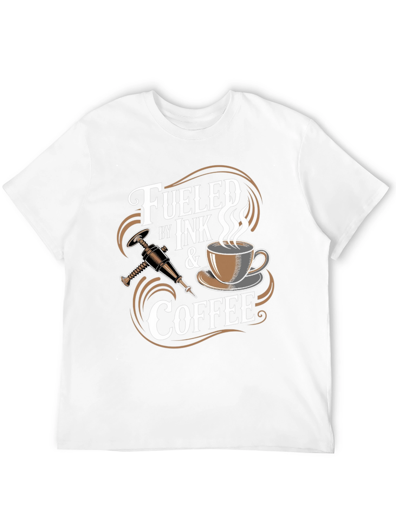 Fueled by Ink and Coffee Graphic T-Shirt