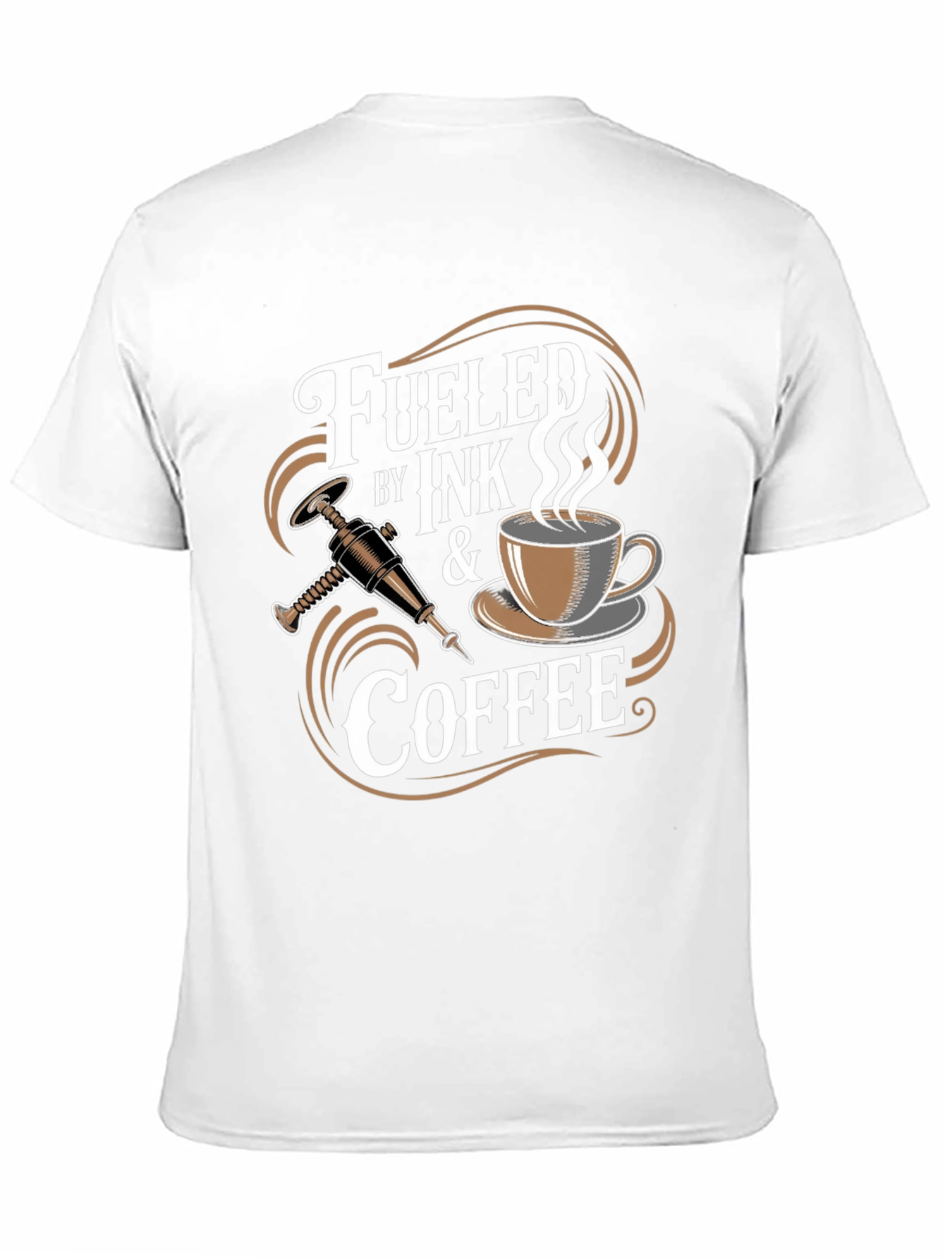 Fueled by Ink and Coffee Graphic T-Shirt