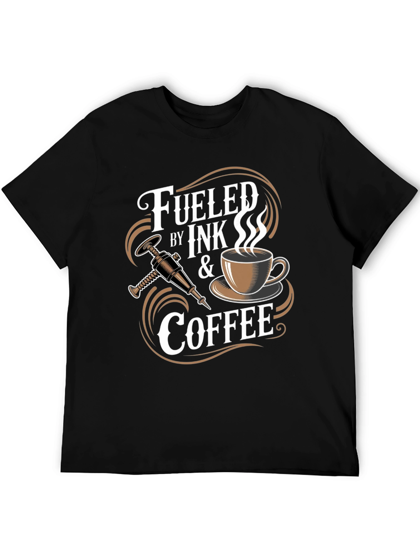 Fueled by Ink and Coffee Graphic T-Shirt