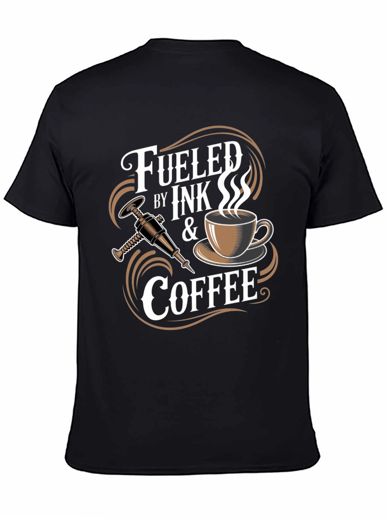 Fueled by Ink and Coffee Graphic T-Shirt