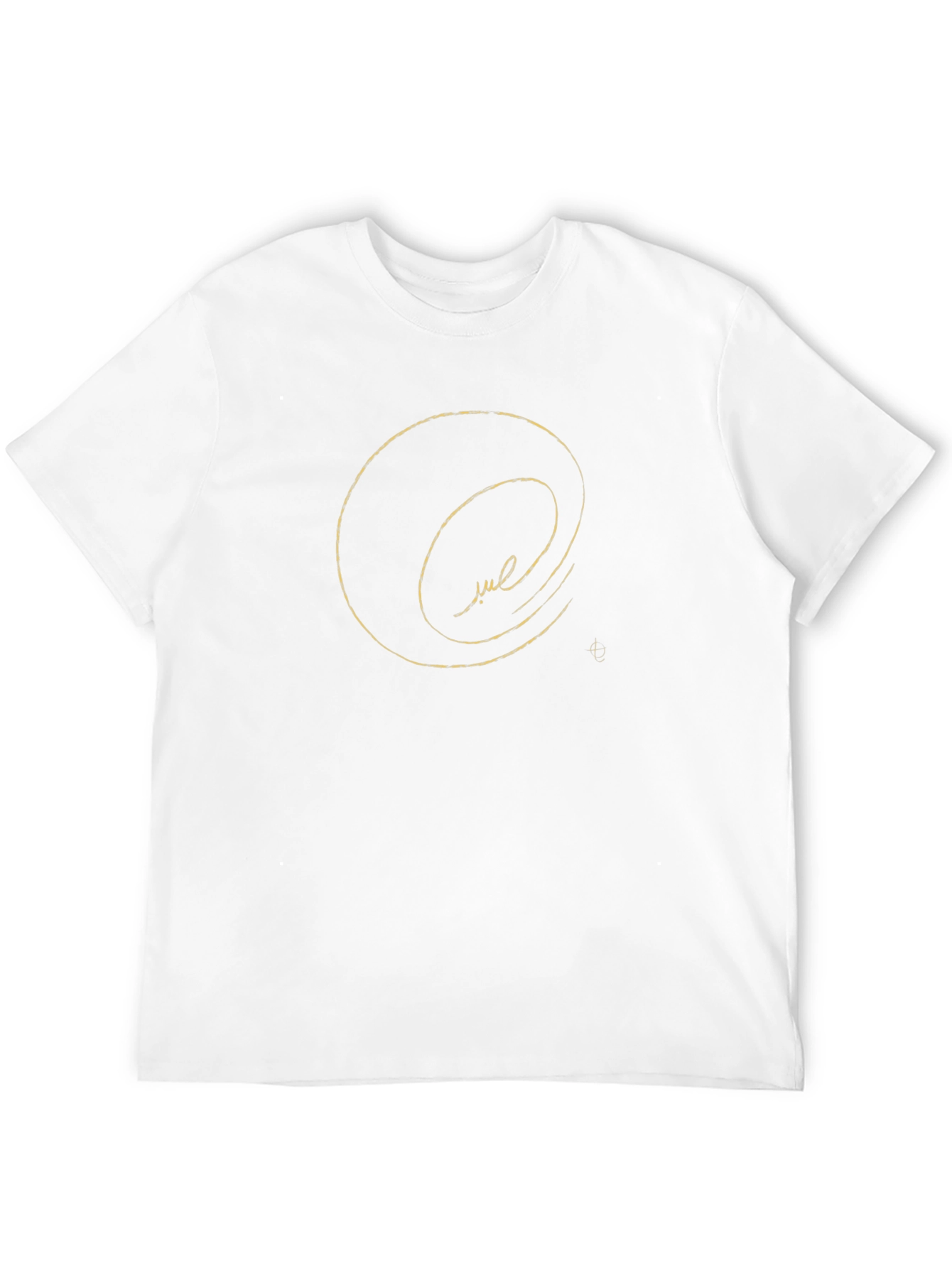 Abstract Gold Graphic Black T-Shirt