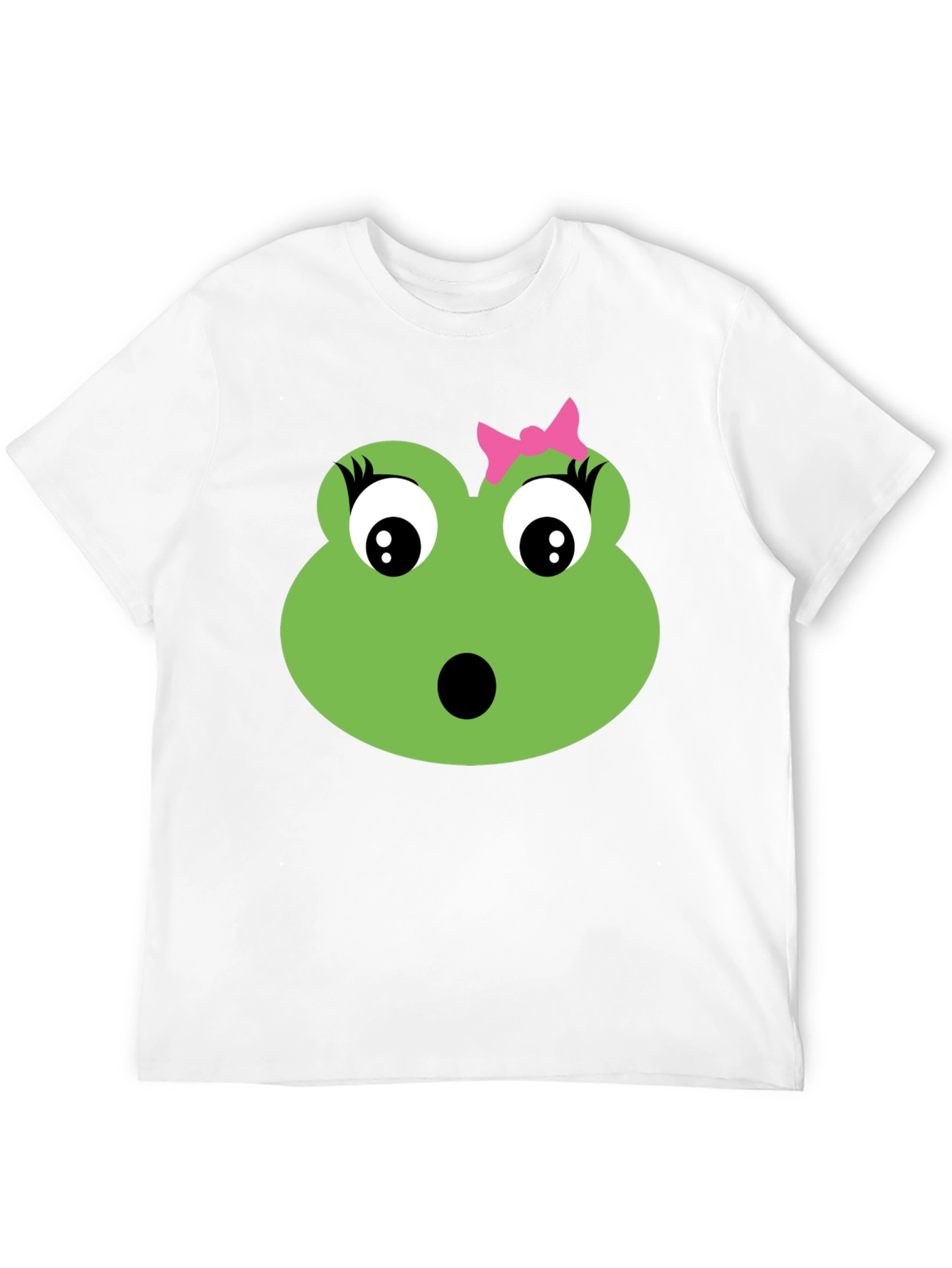 Cute Frog Face T-Shirt - Black