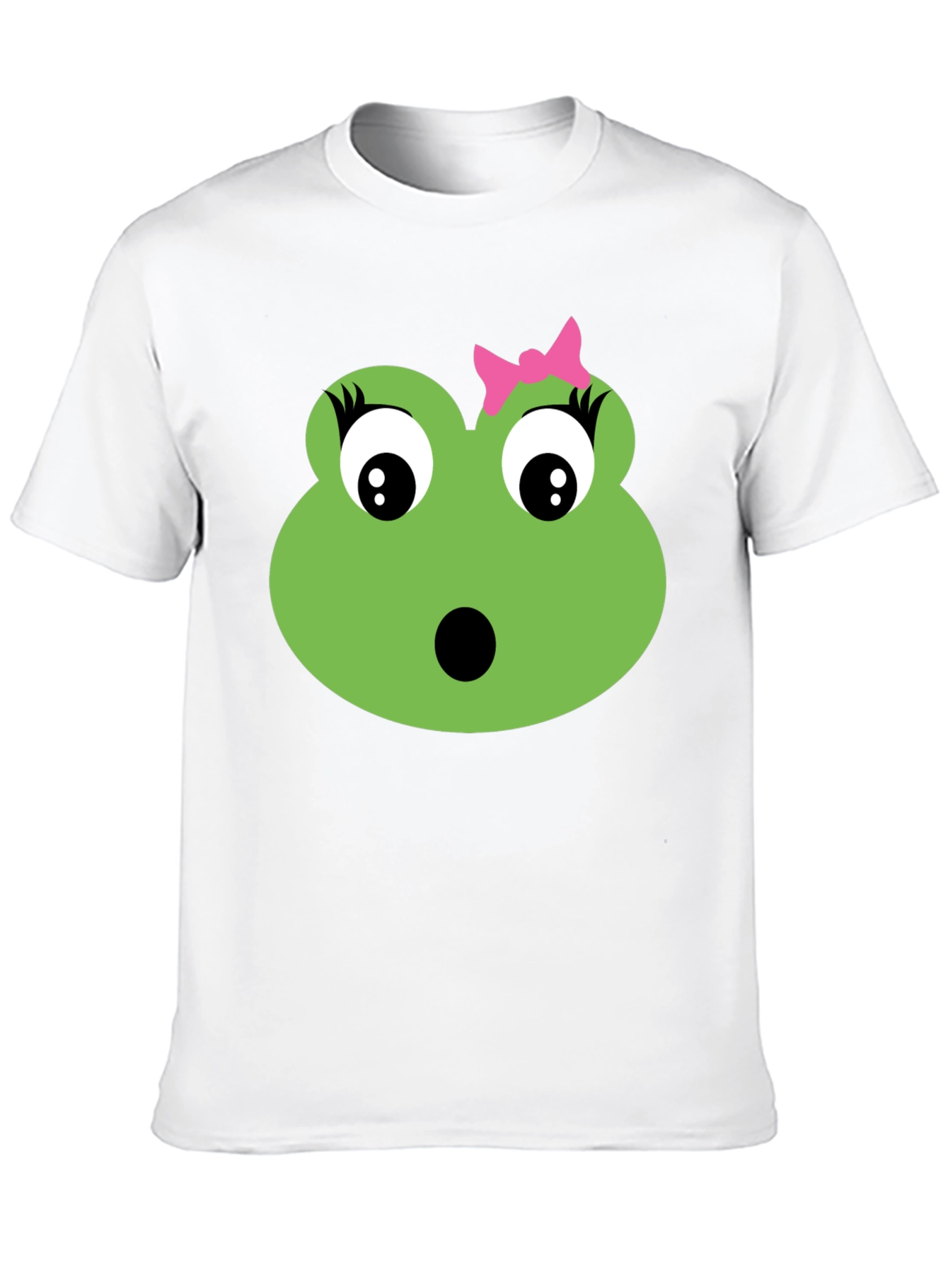 Cute Frog Face T-Shirt - Black