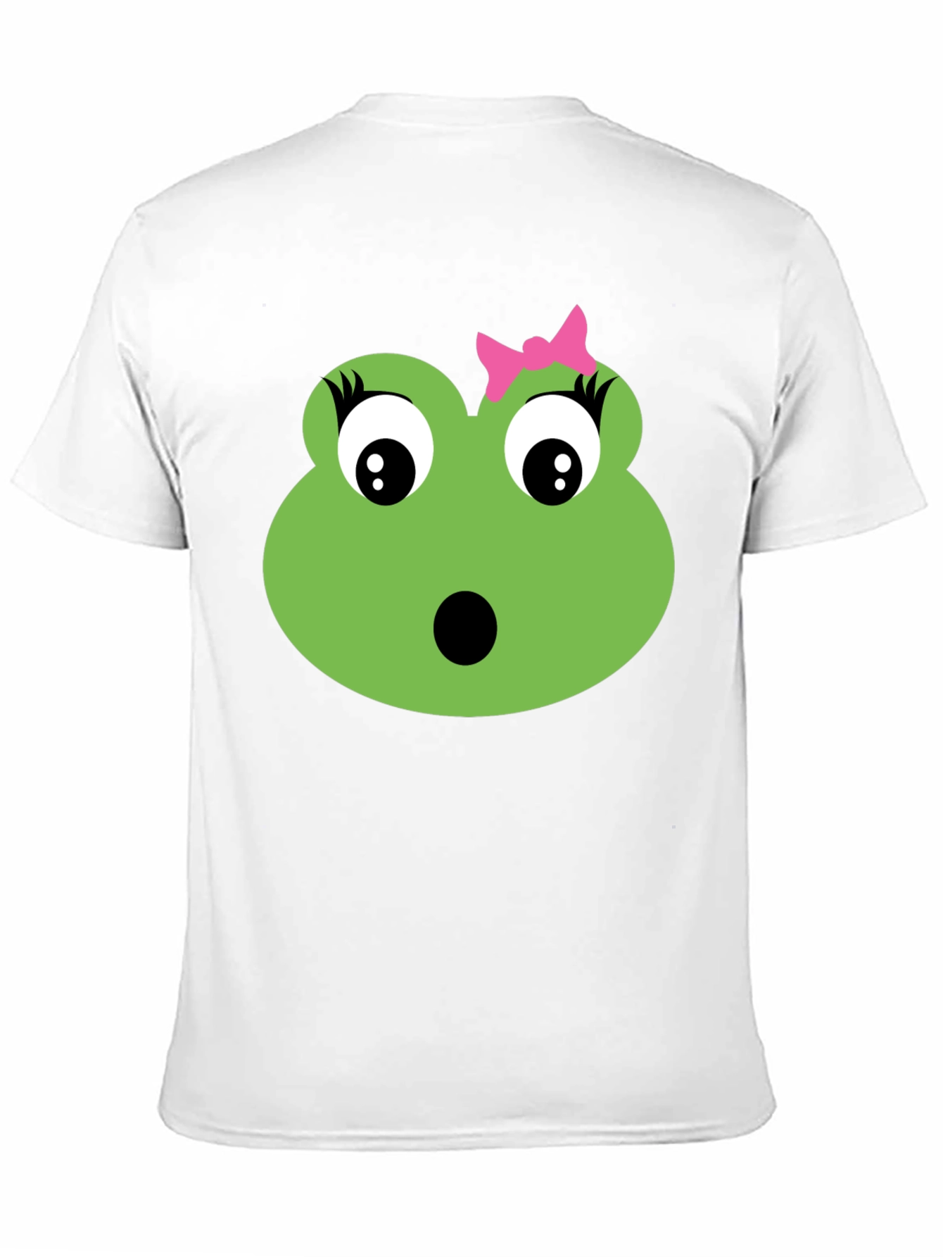 Cute Frog Face T-Shirt - Black