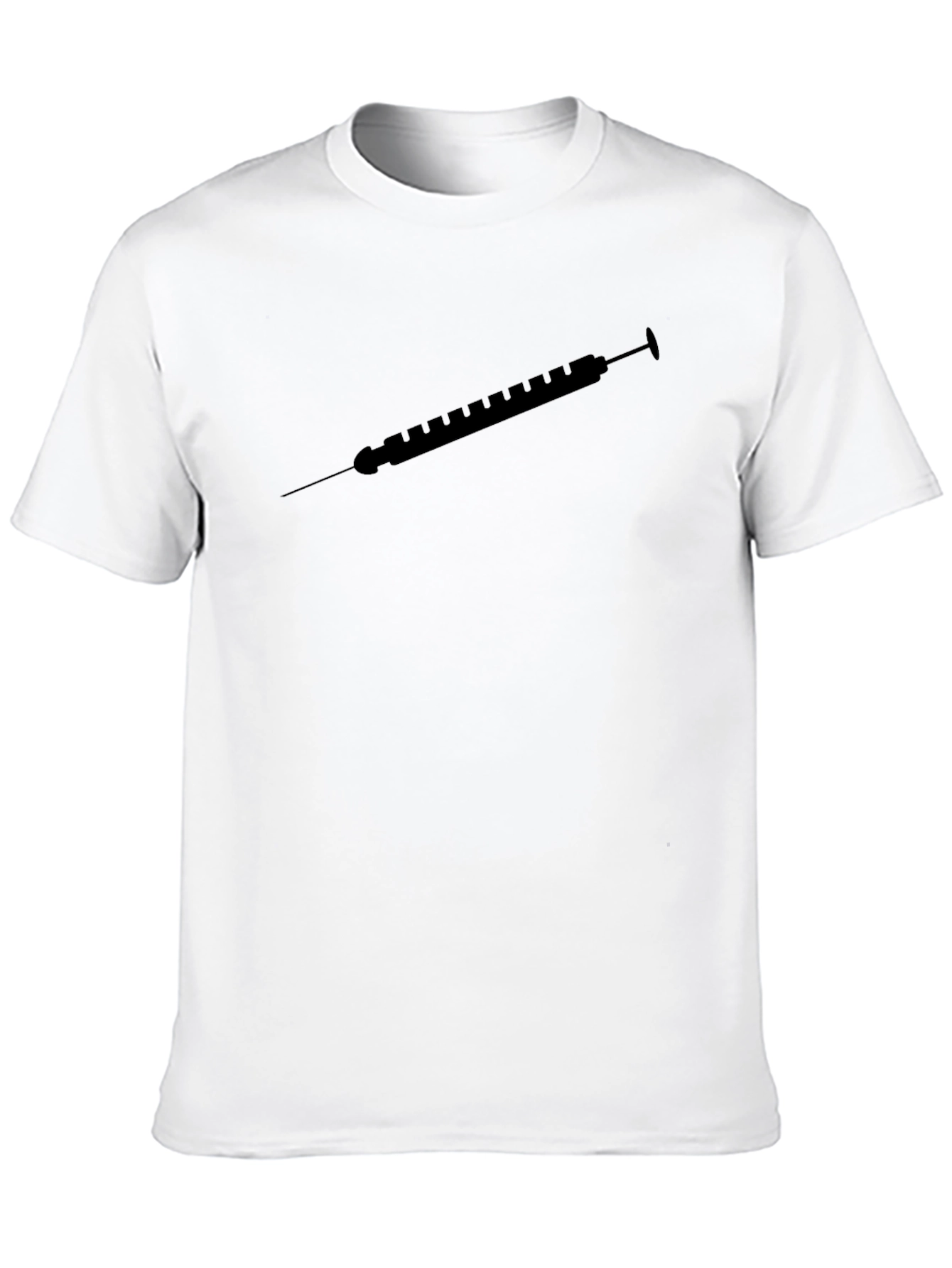 Syringe Graphic Tee - Black Cotton T-Shirt